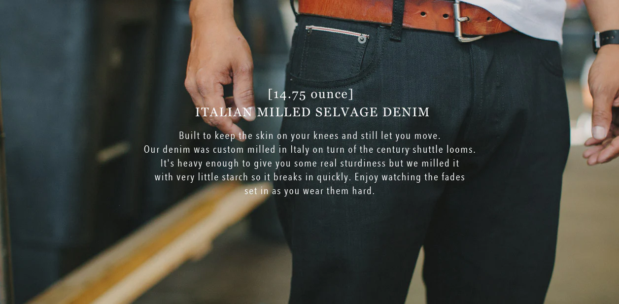 The Democratic Jean in Shuttle Loomed Italian Selvage Denim - Image 9