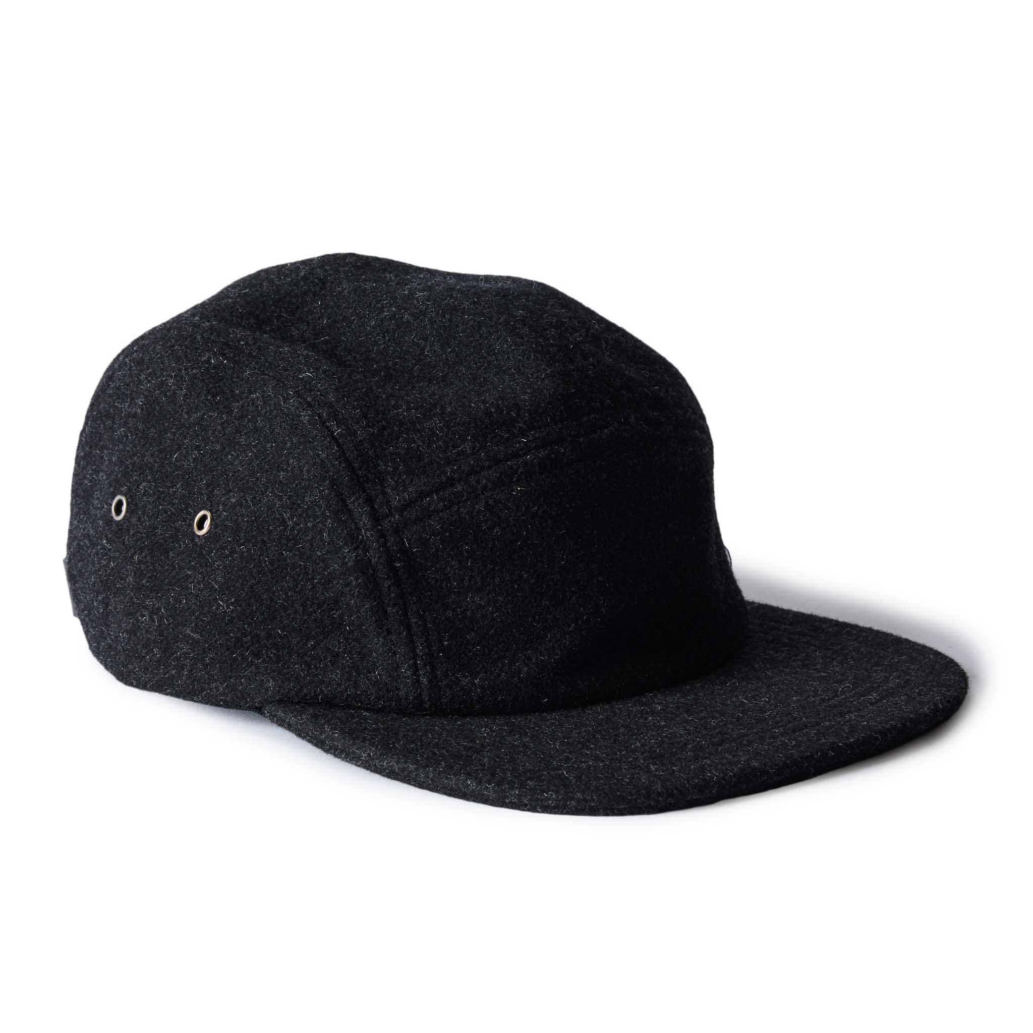 The 5-Panel Cap in Heather Coal Wool Blend - Image 3