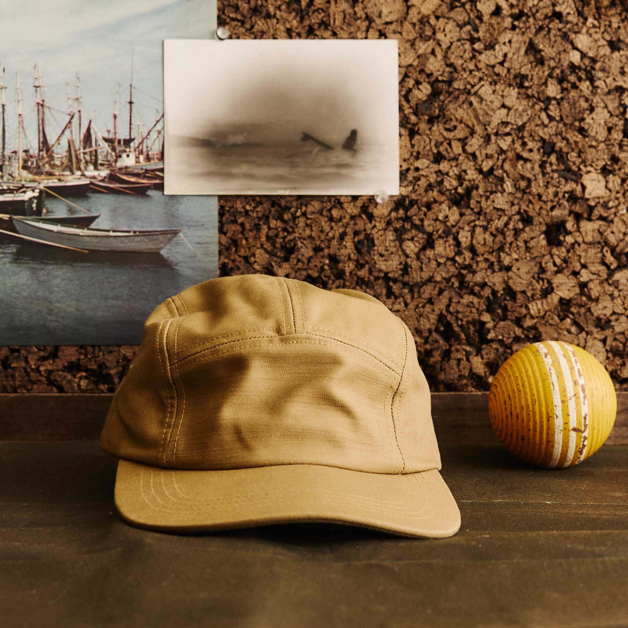 The 5-Panel Cap in Khaki Reverse Sateen - Image 2