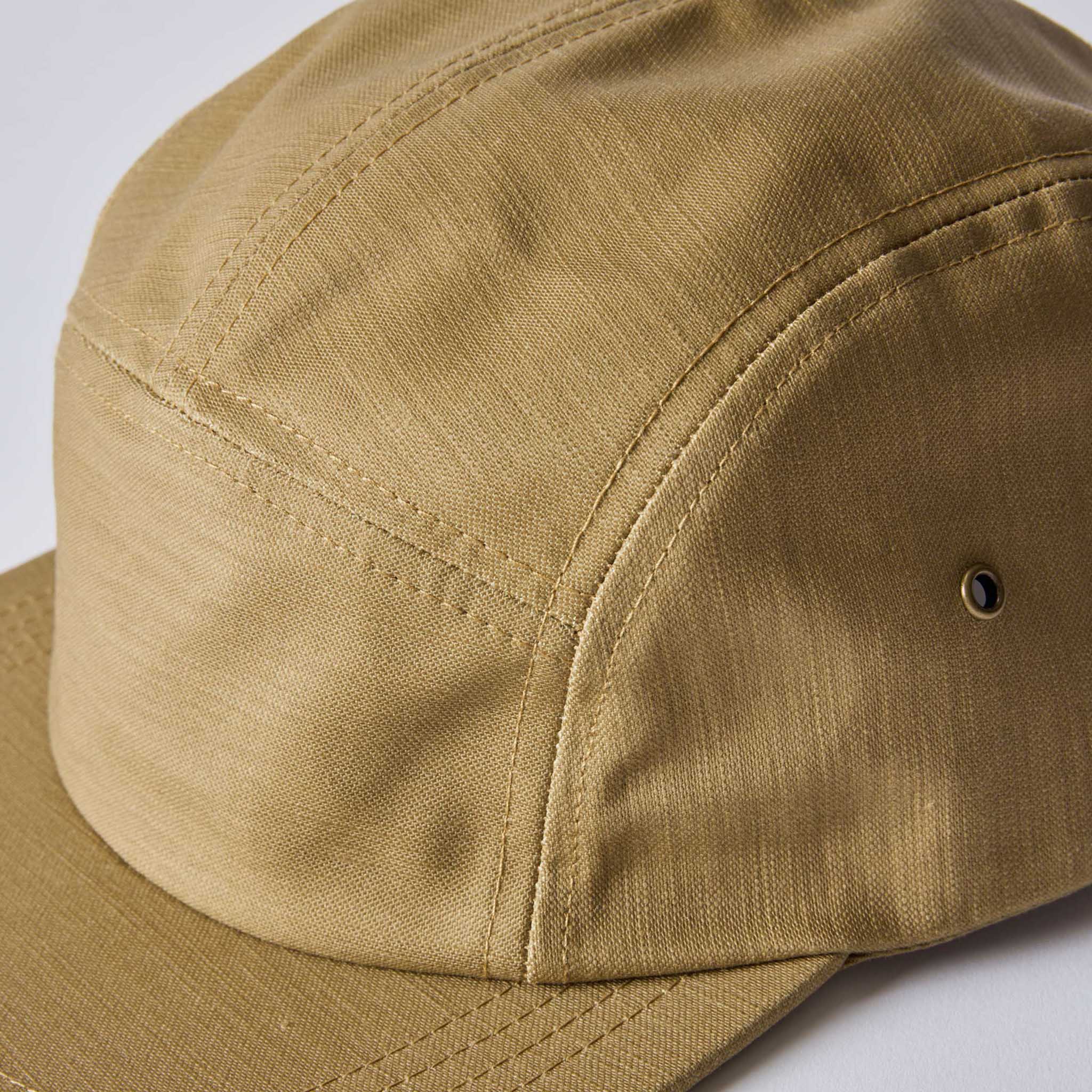 The 5-Panel Cap in Khaki Reverse Sateen - Image 8