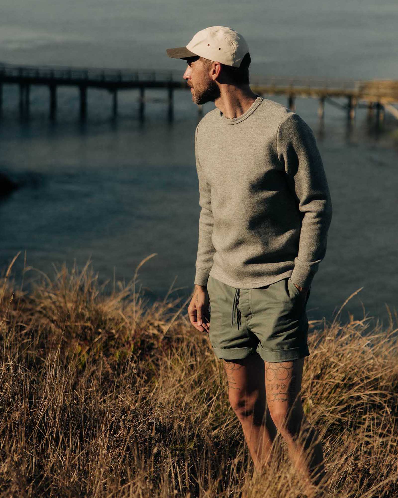 The 5-Panel Cap in Stone Pigment Canvas - Image 4