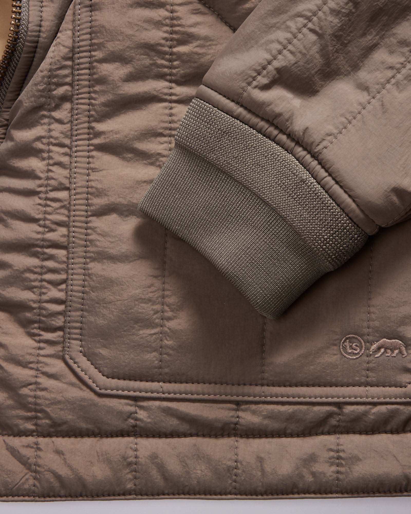 The Able Jacket in Morel Quilted Nylon - Image 7