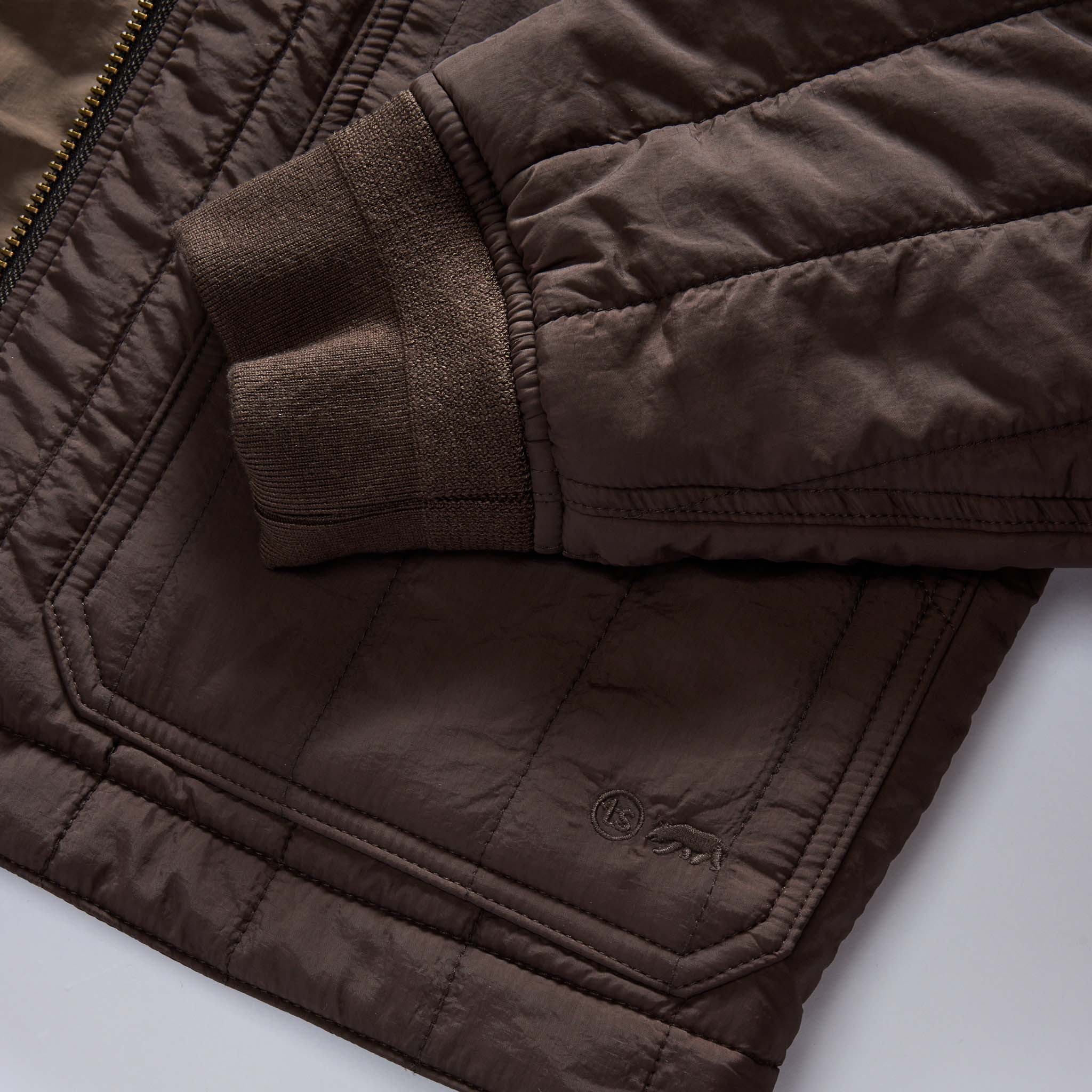 The Able Jacket in Soil Quilted Nylon - Image 10