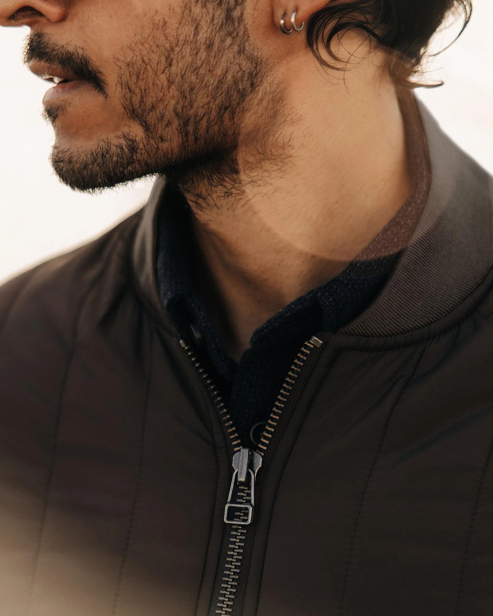 The Able Jacket in Soil Quilted Nylon - Image 4