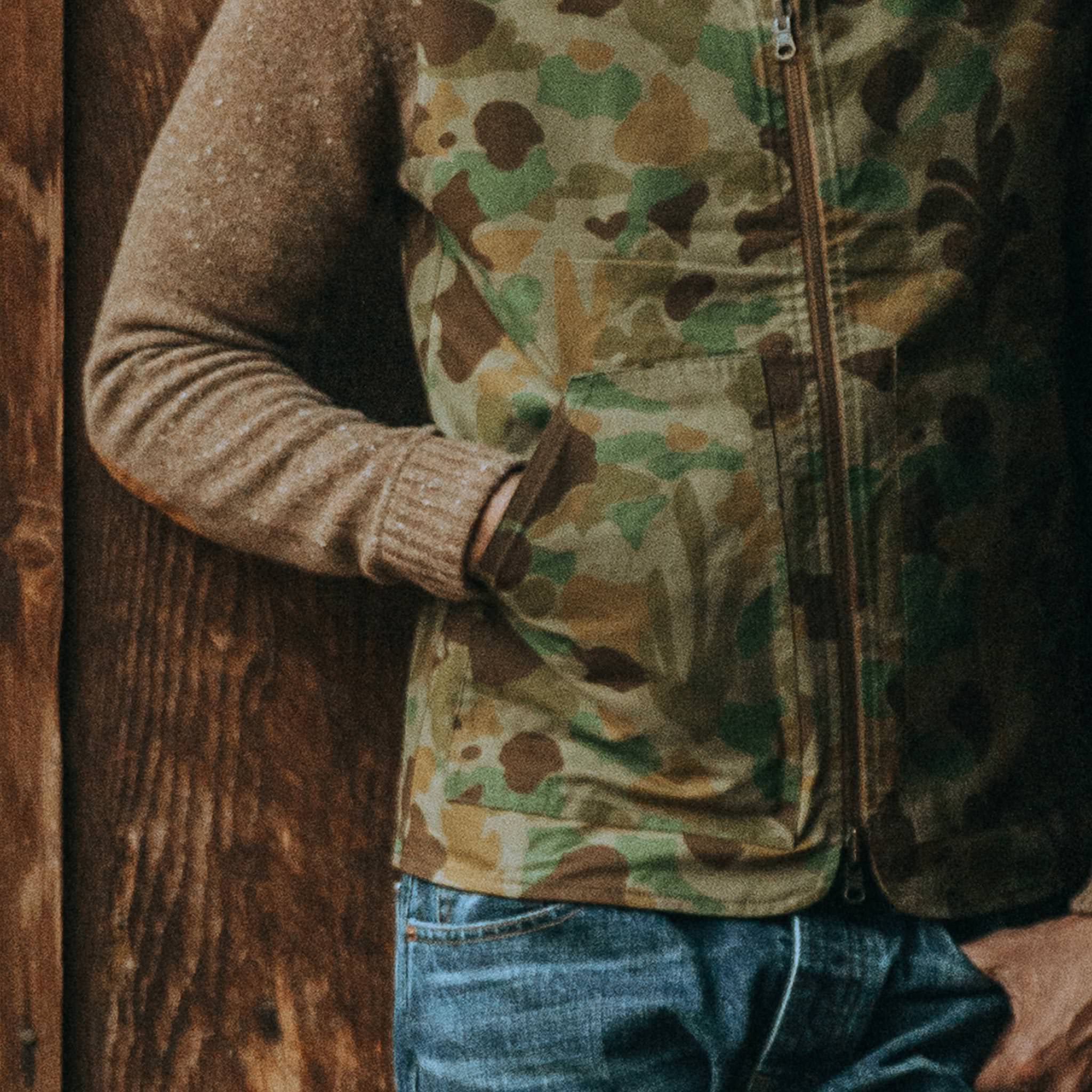 The Taylor Stitch x Gear Patrol Reversible Able Vest in Arid Camo - Image 8