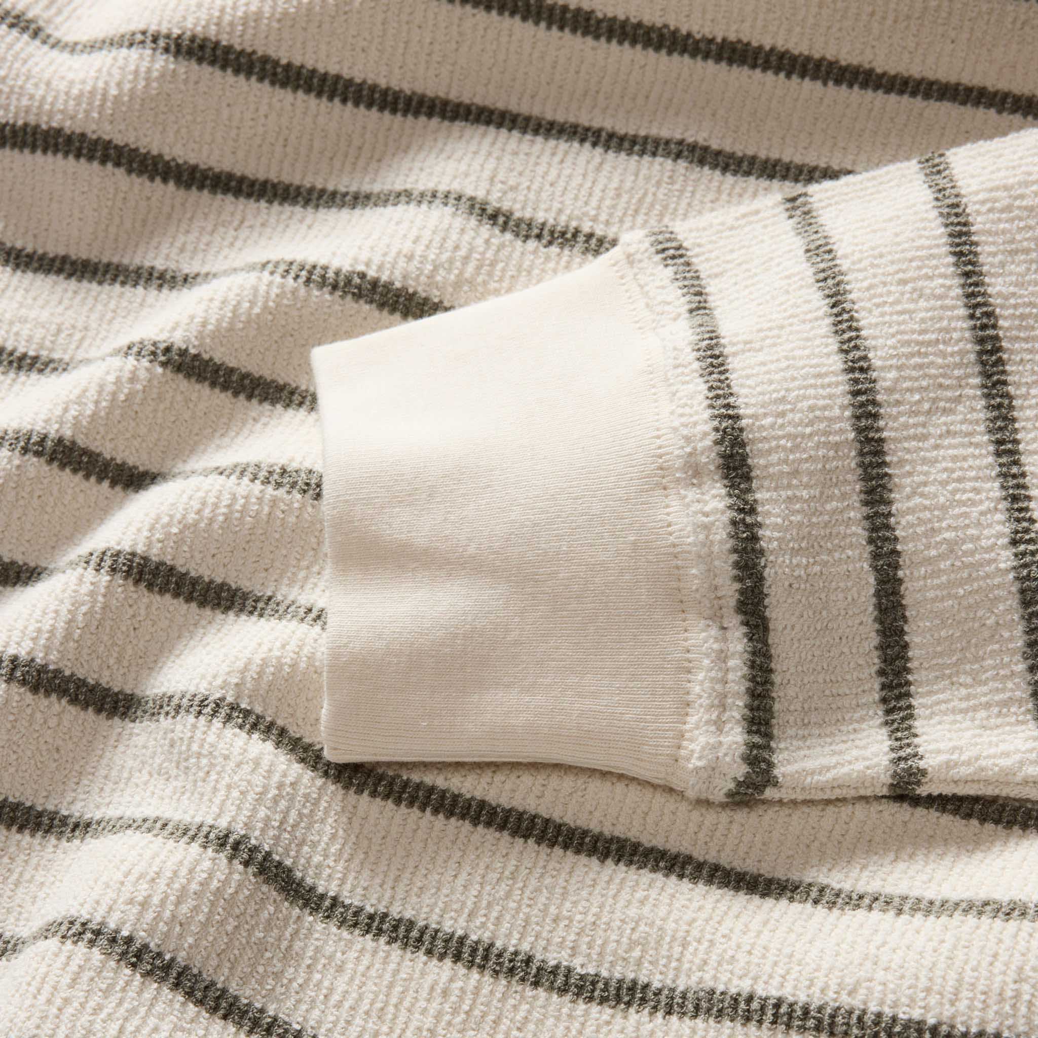 The Adams Crew in Cilantro Stripe Reverse Terry - Image 5