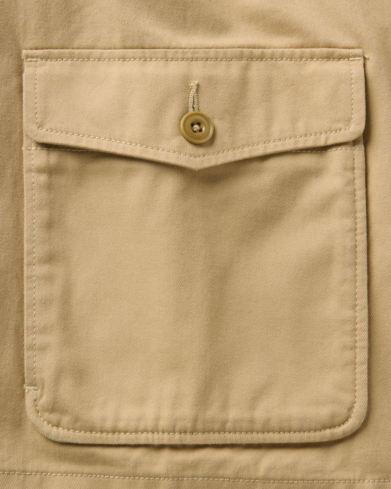 The Airman Jacket in Organic Khaki Foundation Twill - Image 8