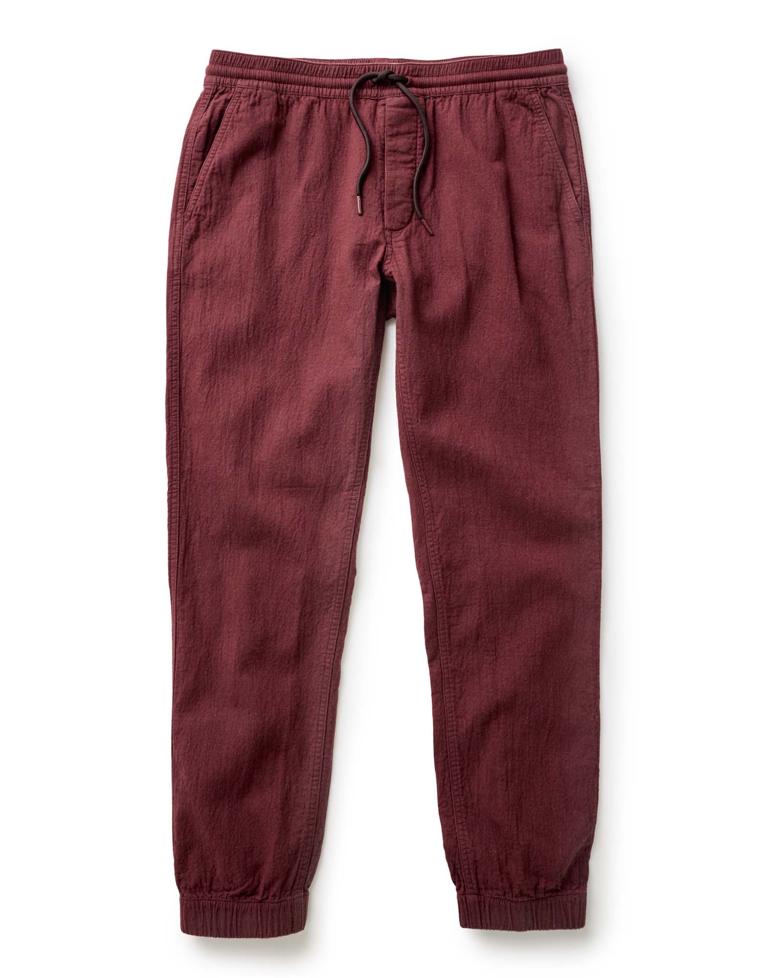 The Apres Pant in Burgundy Double Cloth - Image 5