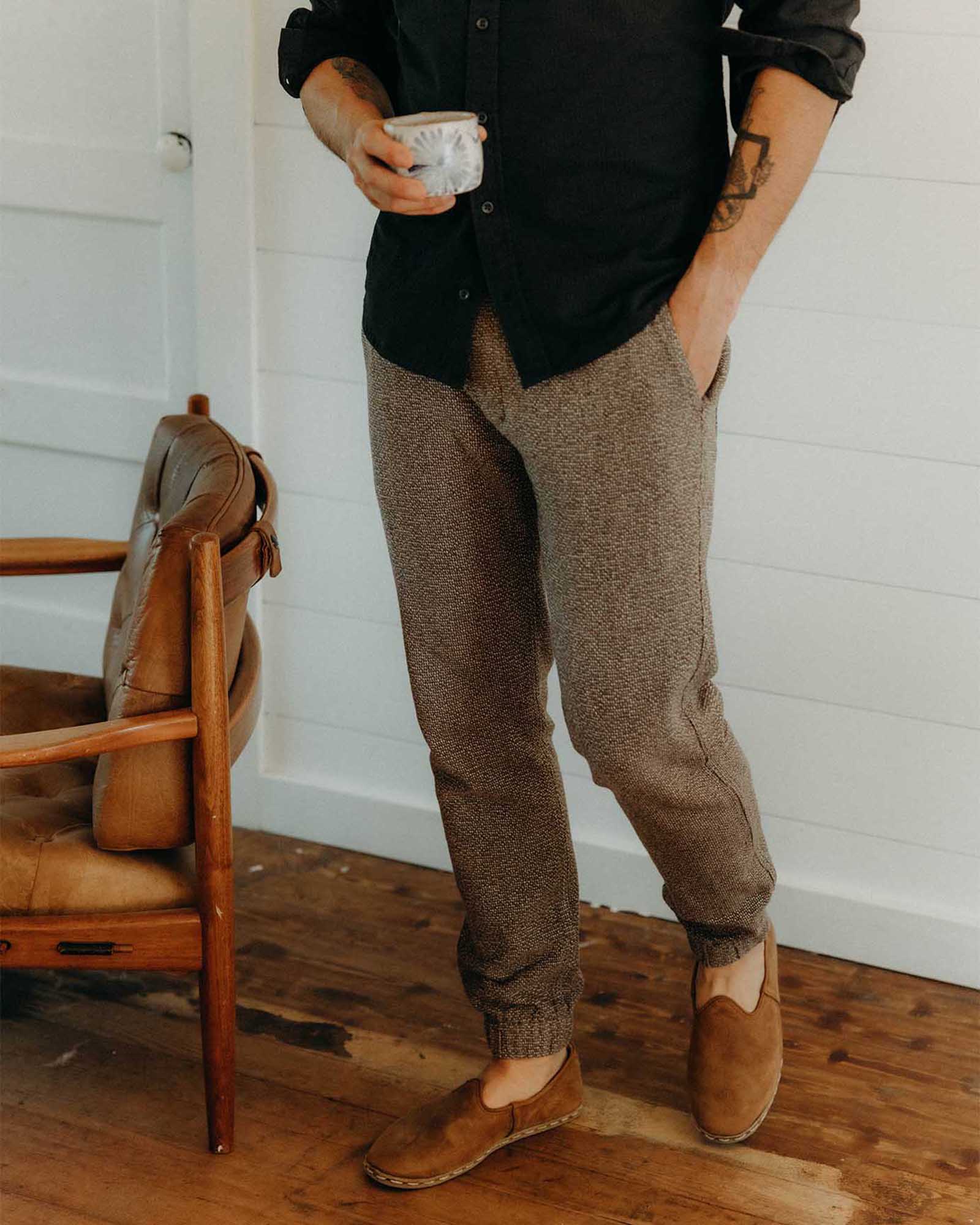 The Apres Pant in Granite Linen Tweed - Image 2