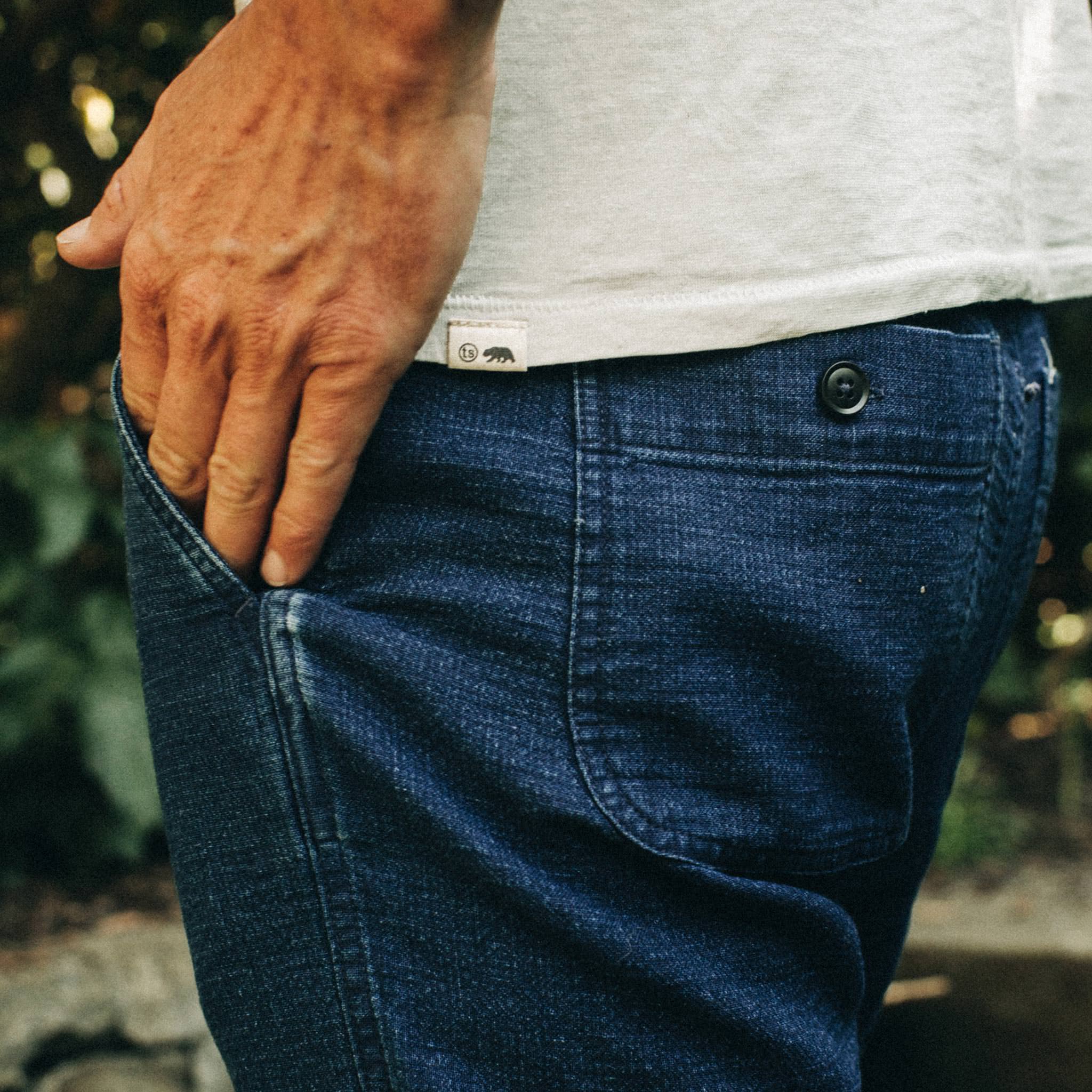 The Apres Pant in Indigo Double Cloth - Image 4