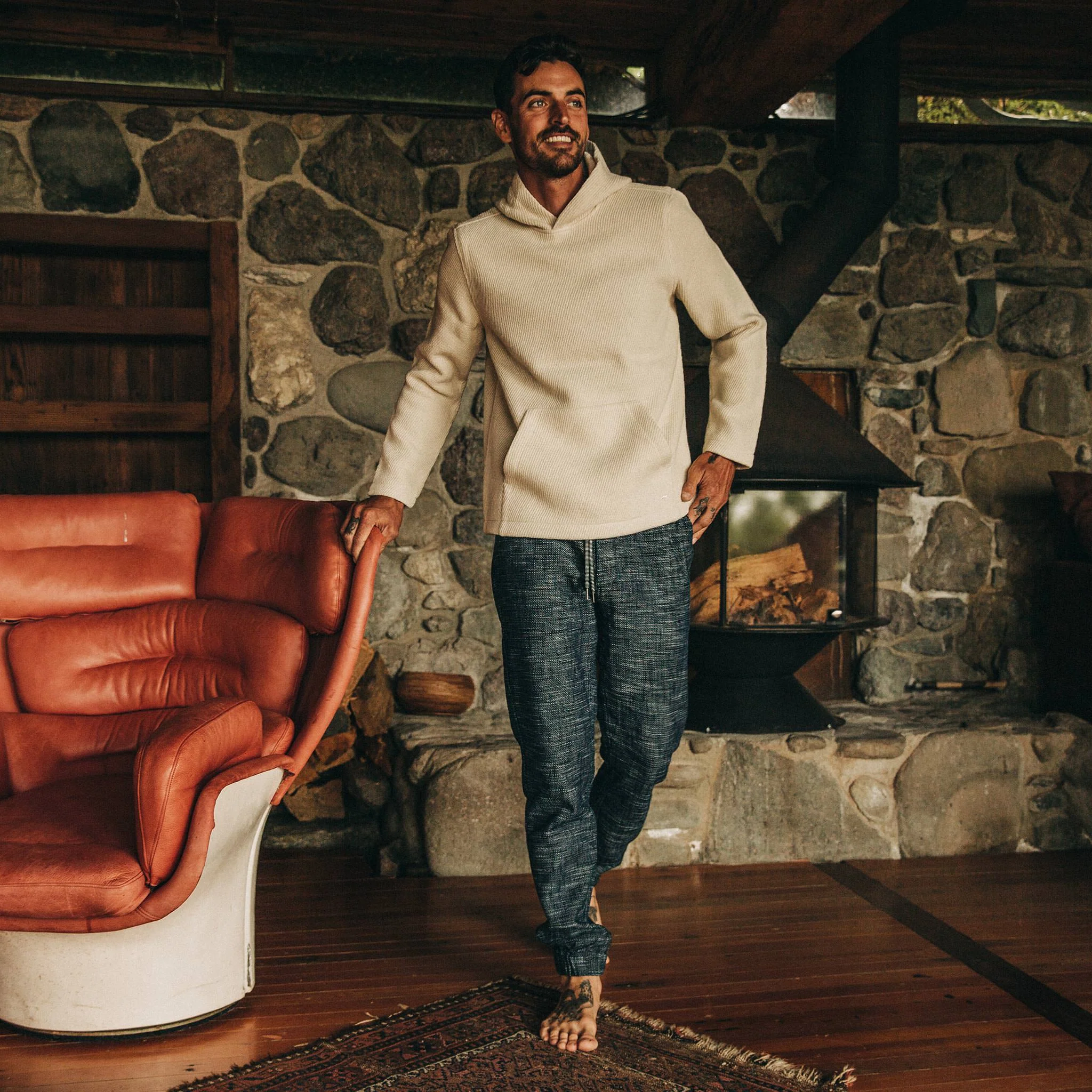 The Apres Pant in Indigo Slub - Image 2