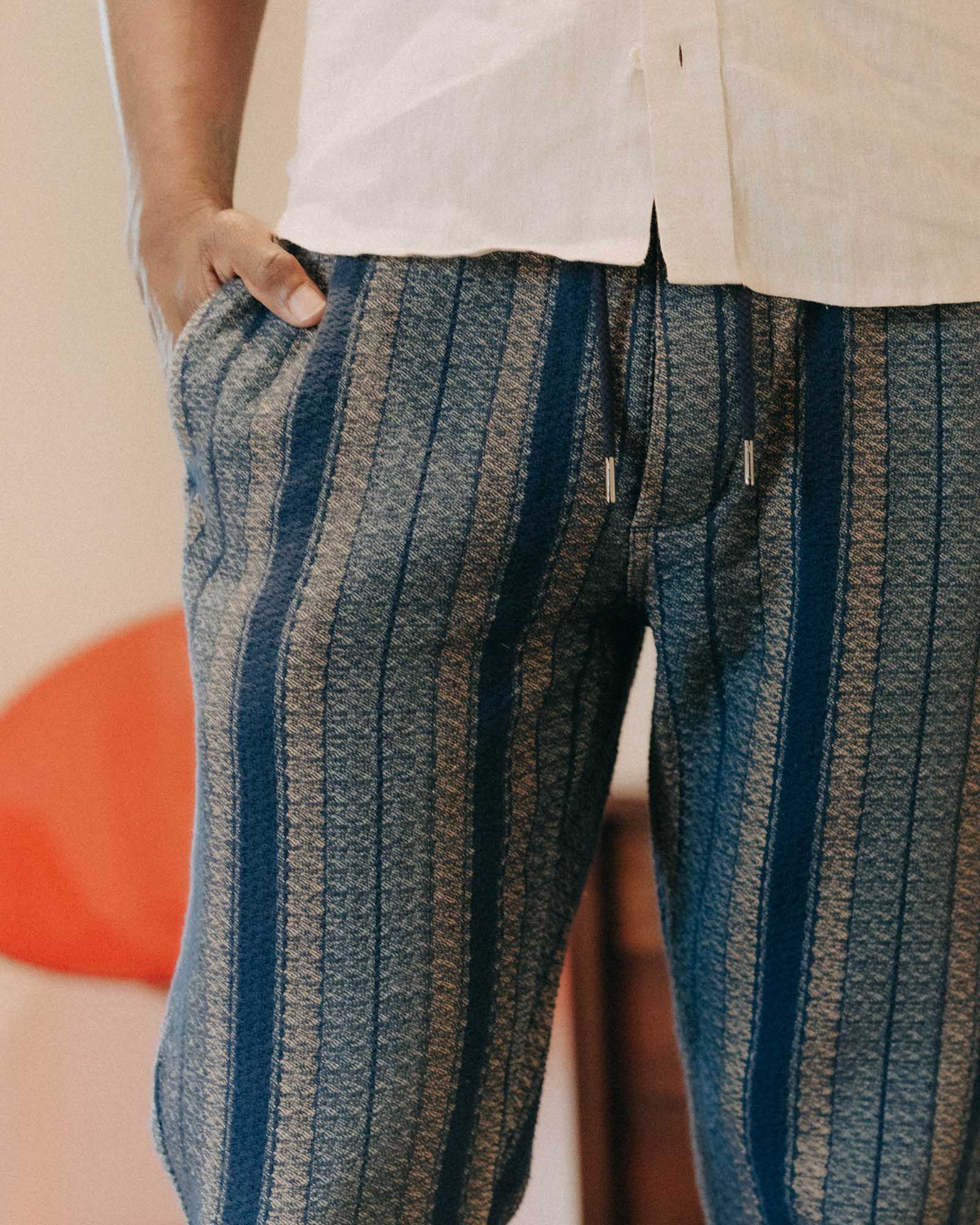 The Apres Pant in Marine Stripe - Image 4