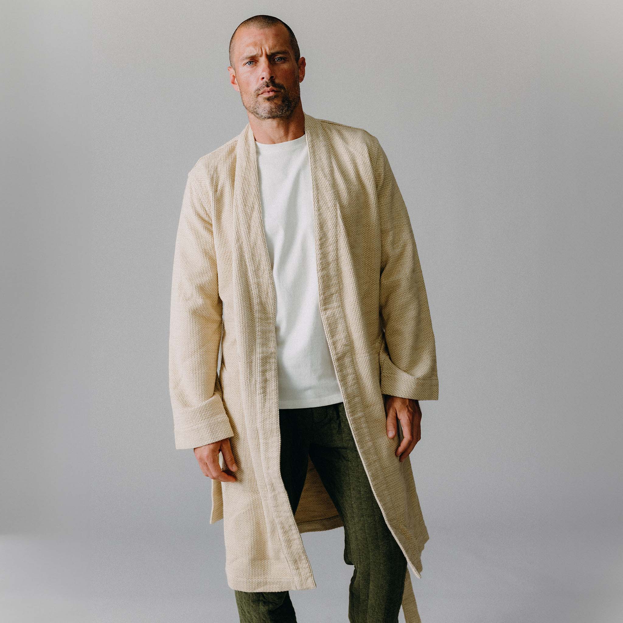 The Apres Robe in Natural Sashiko - Image 2
