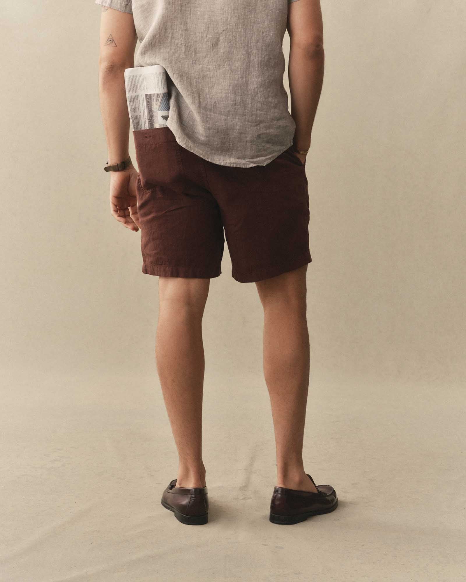 The Apres Short in Burgundy Hemp - Image 3