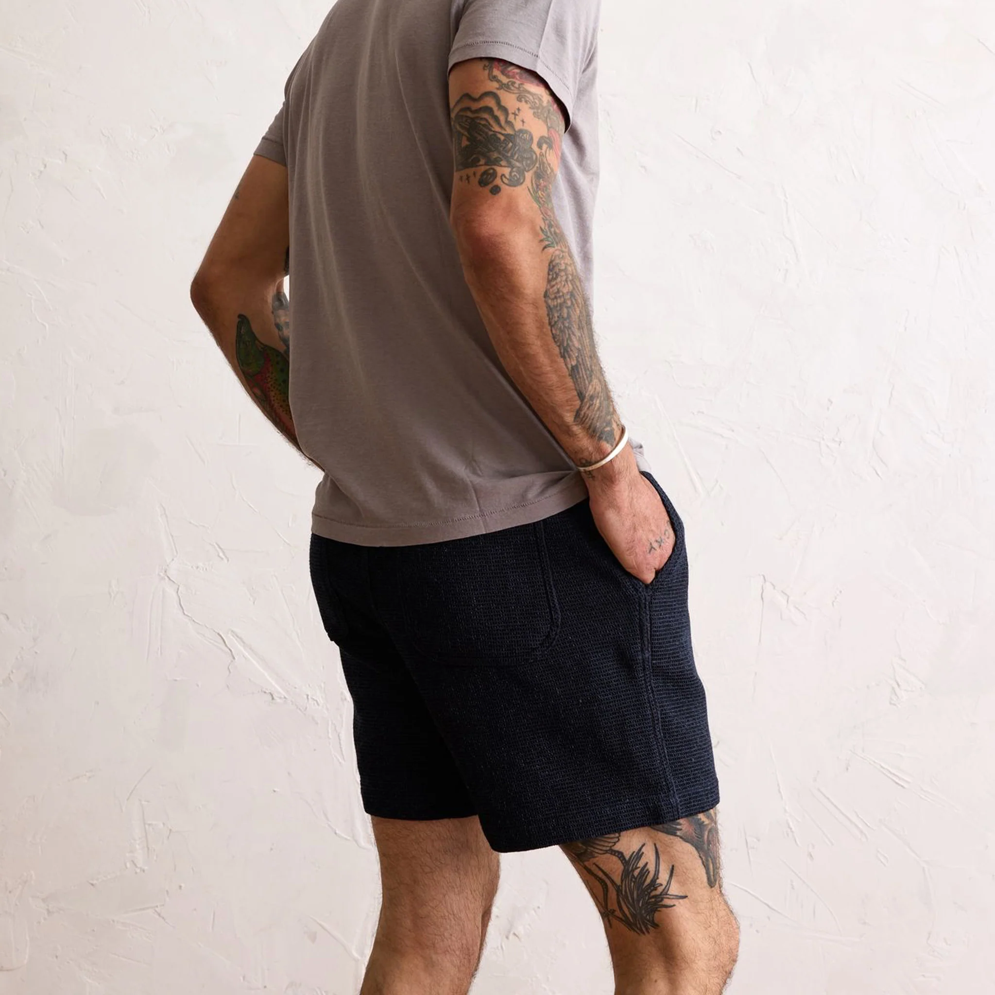 The Apres Short in Indigo Waffle - Image 3