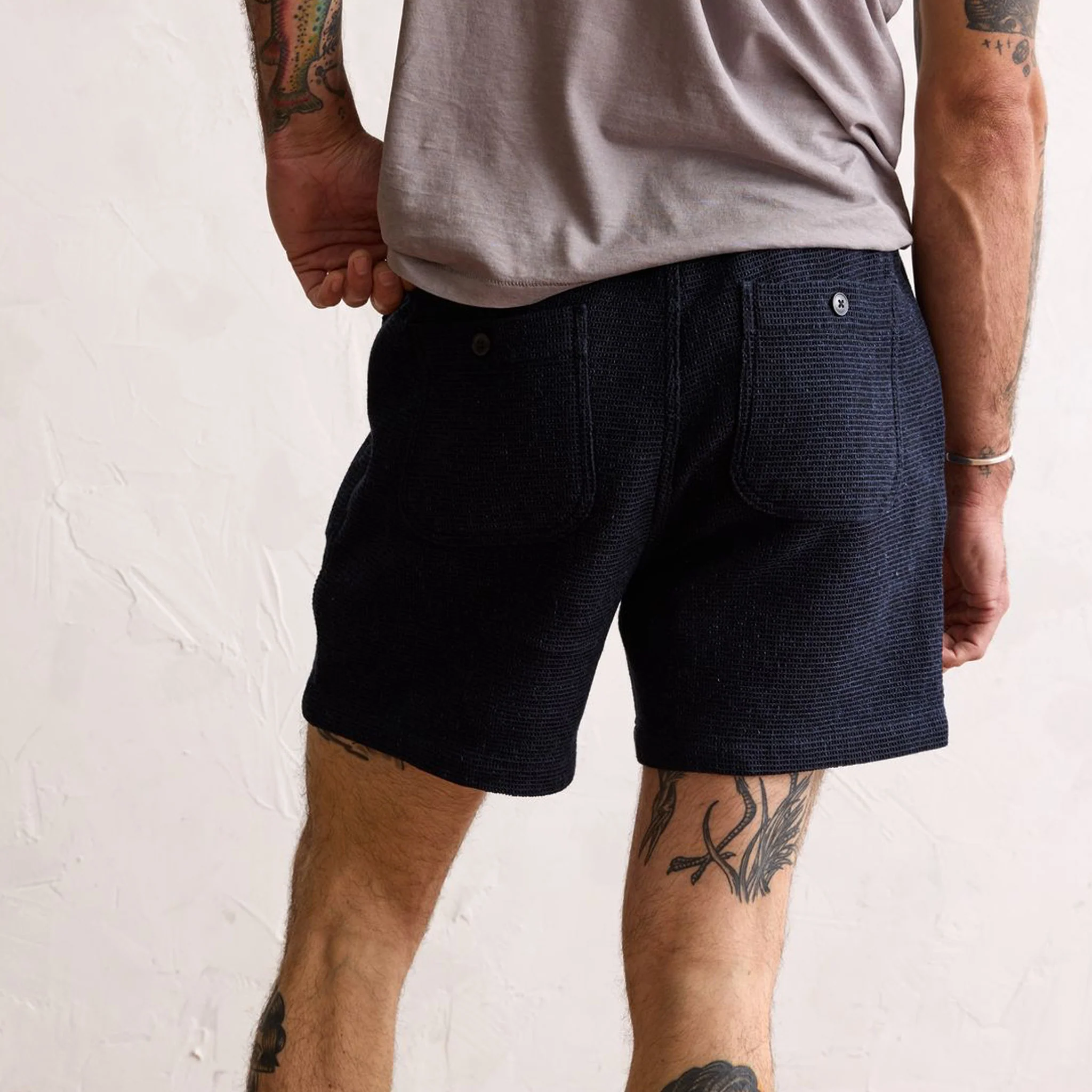 The Apres Short in Indigo Waffle - Image 4