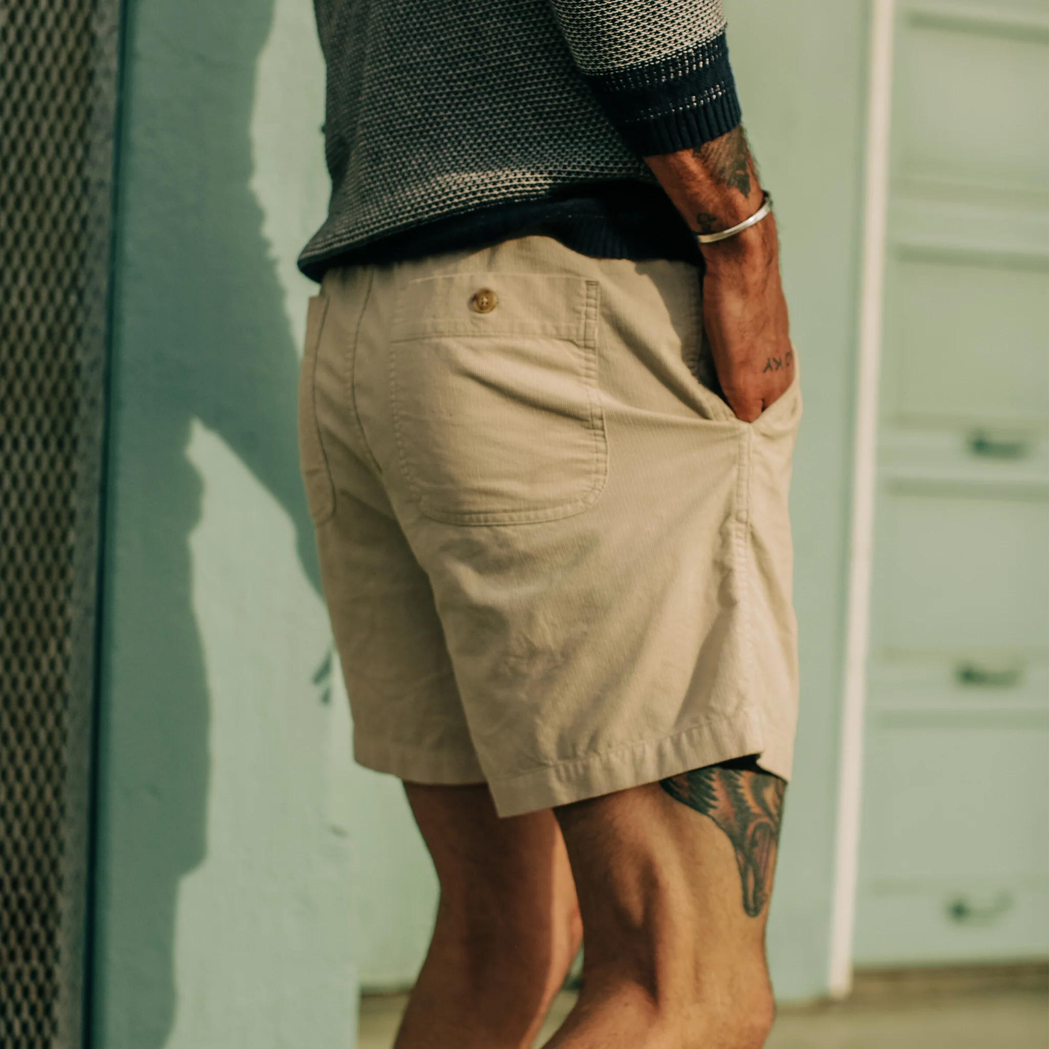 The Apres Short in Natural Pinwale - Image 3