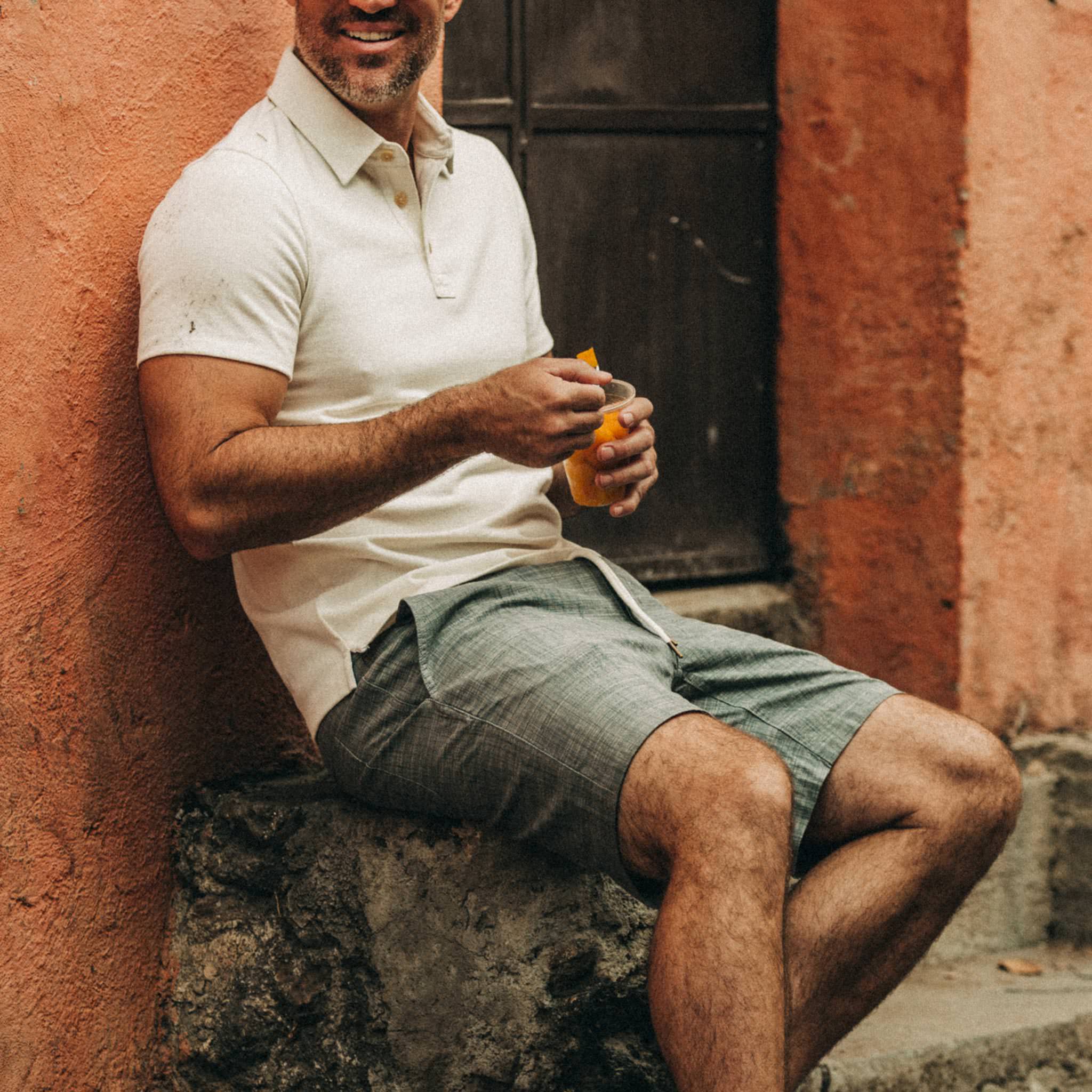 The Apres Short in Olive Pin Dot - Image 4