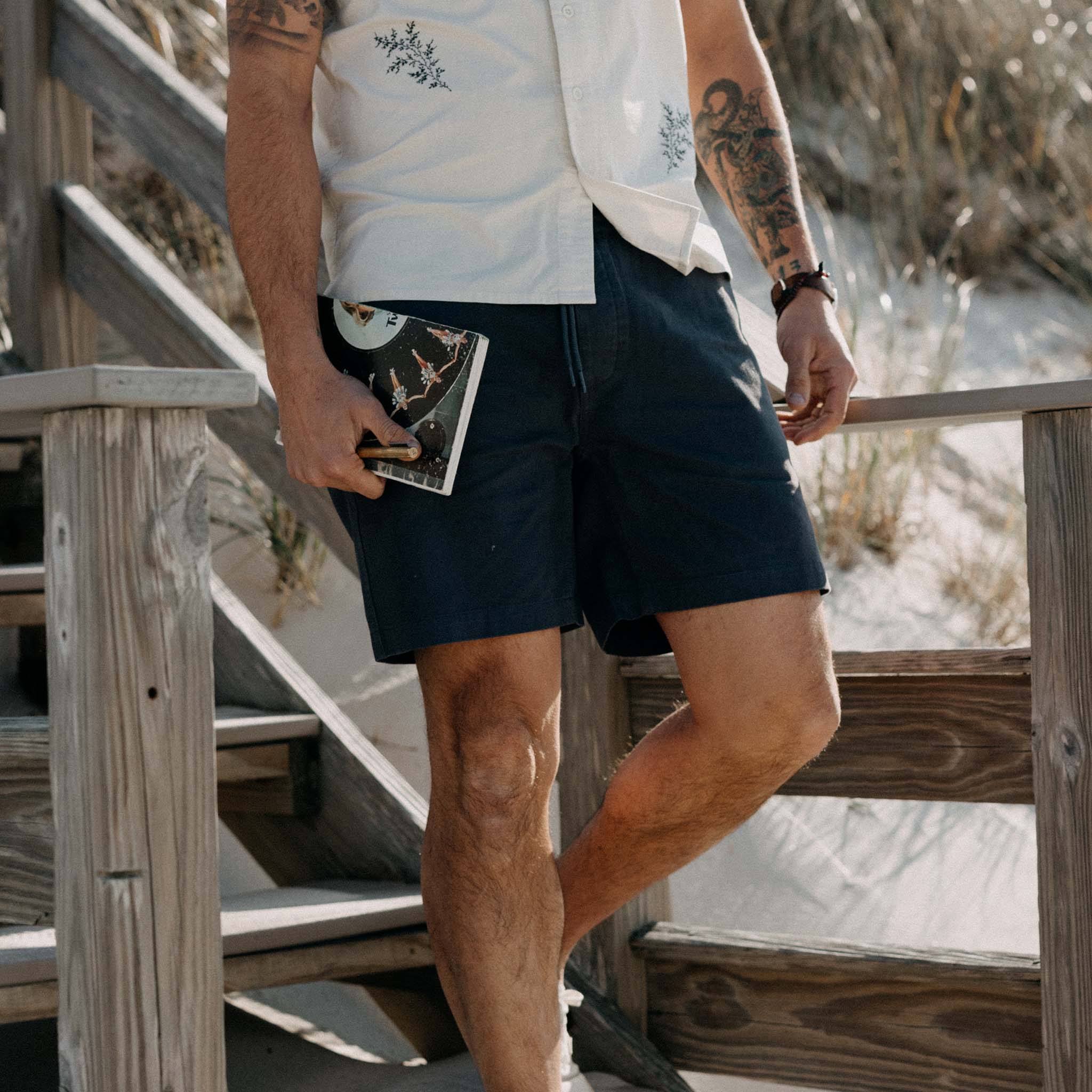 The Apres Short in Organic Dark Blue Foundation Twill - Image 2