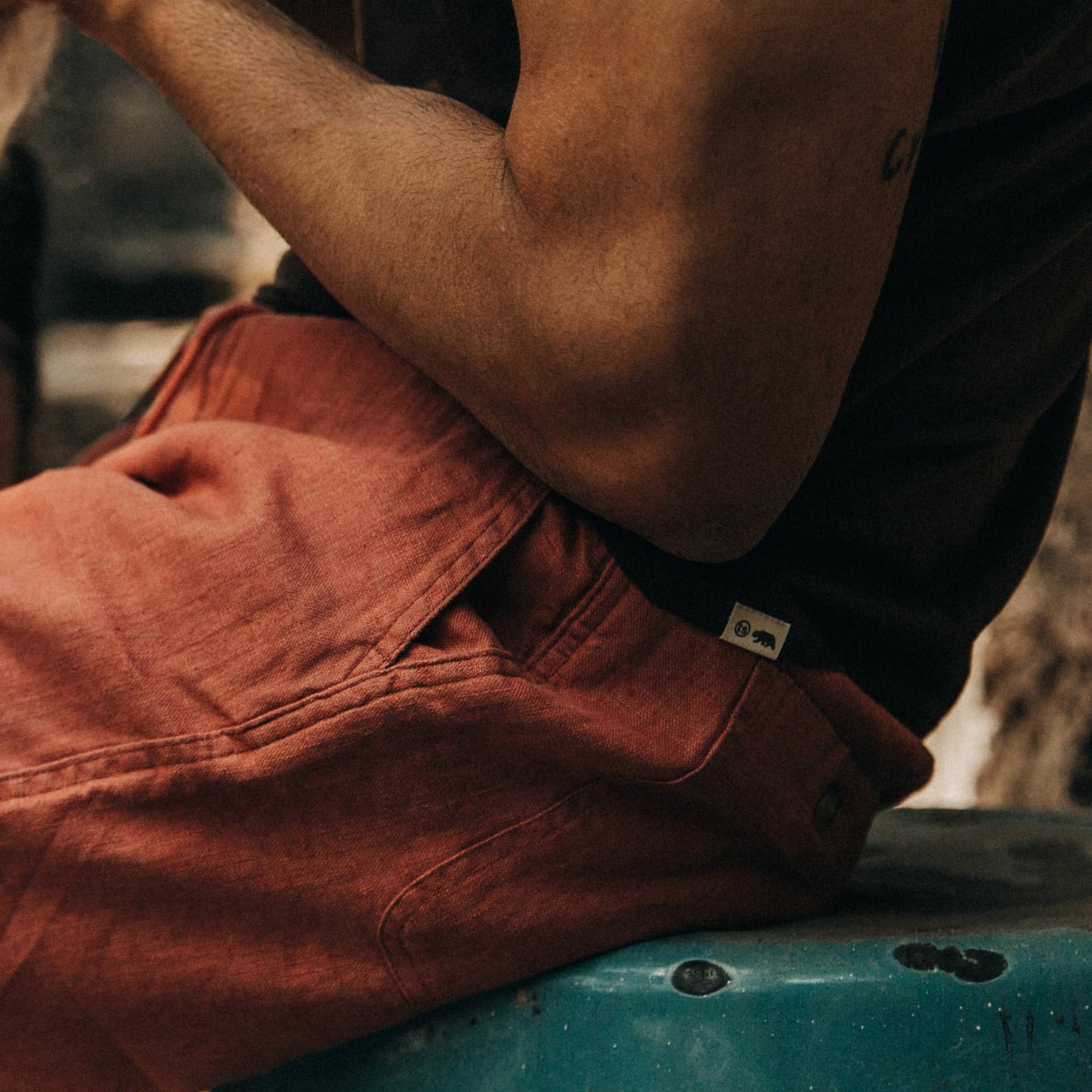 The Apres Short in Rust Hemp - Image 4