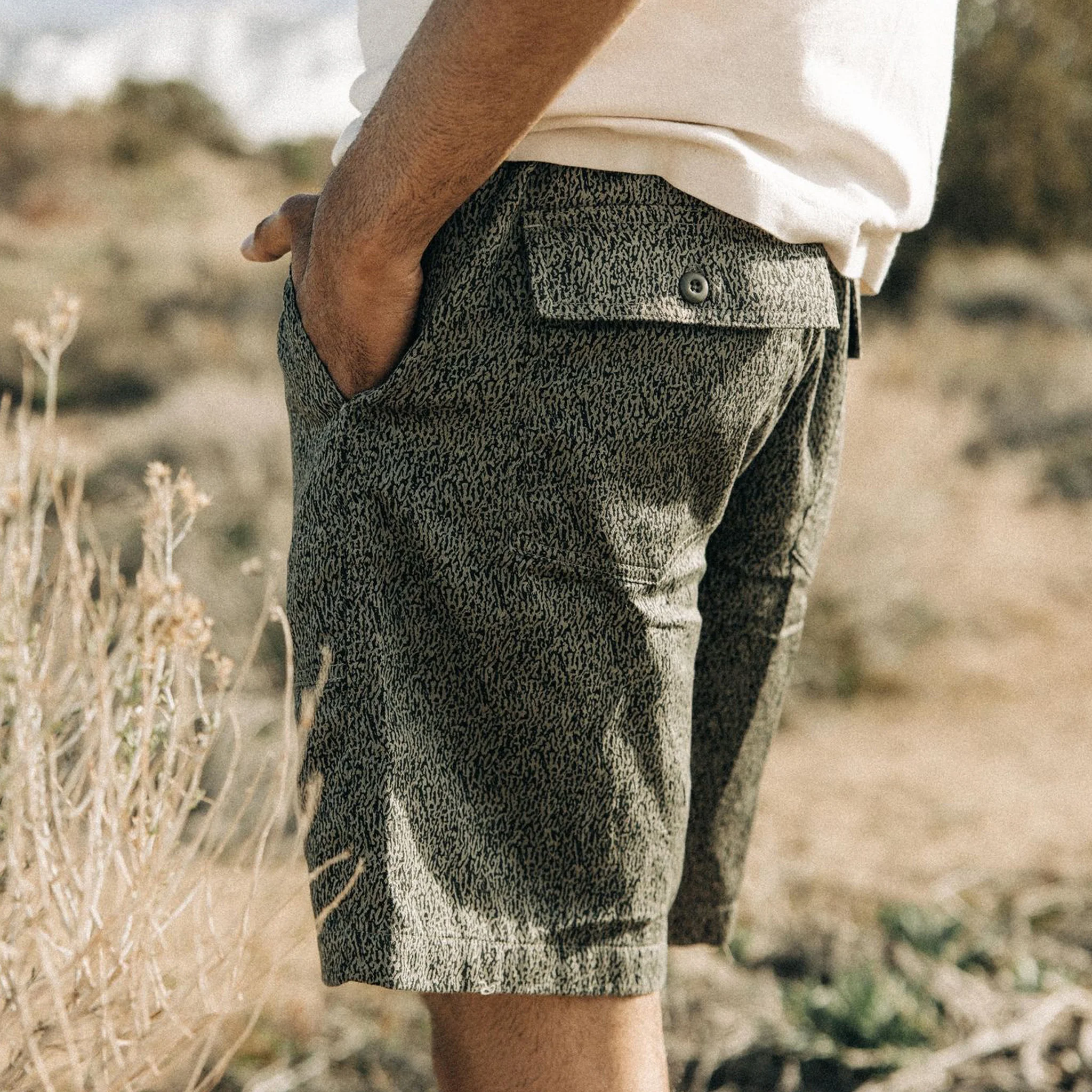 The Apres Trail Short in Static Camo Double Cloth - Image 3