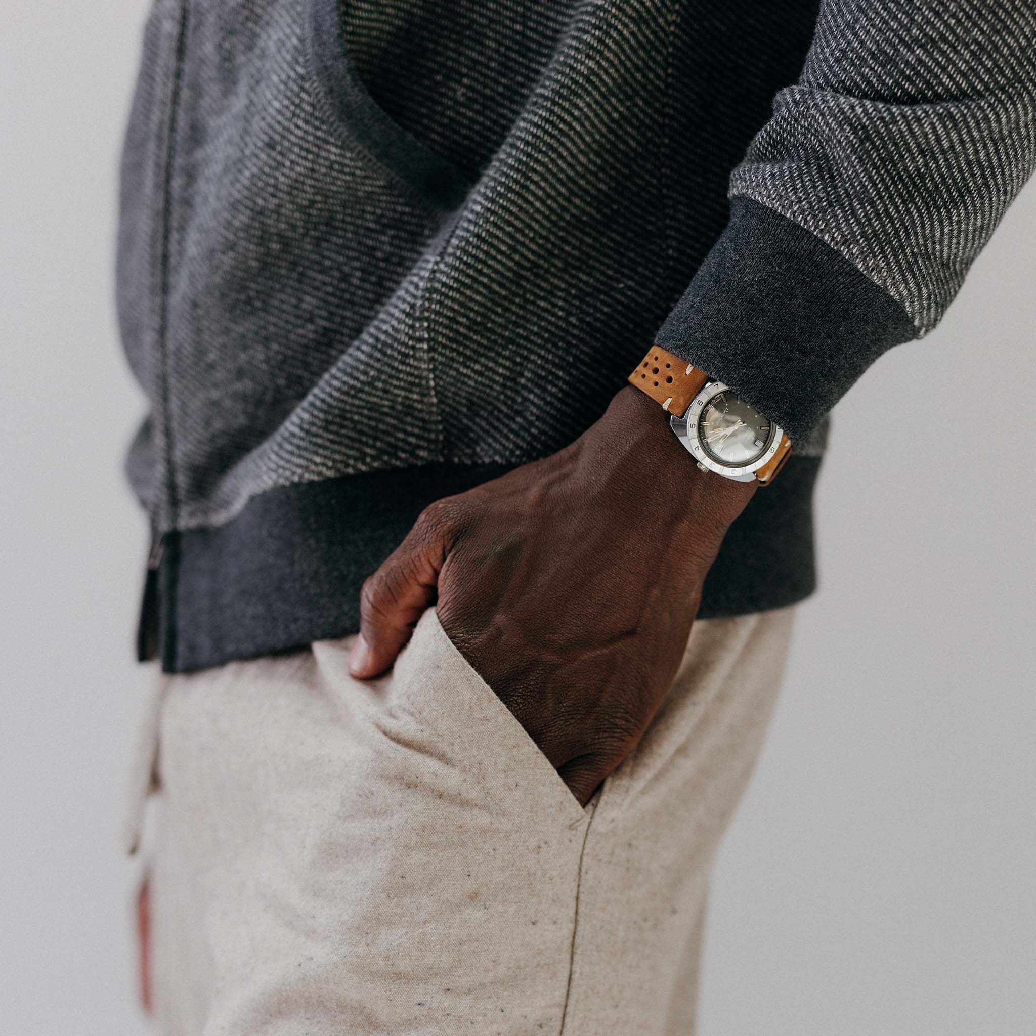The Apres Zip Hoodie in Graphite French Terry Twill - Image 5