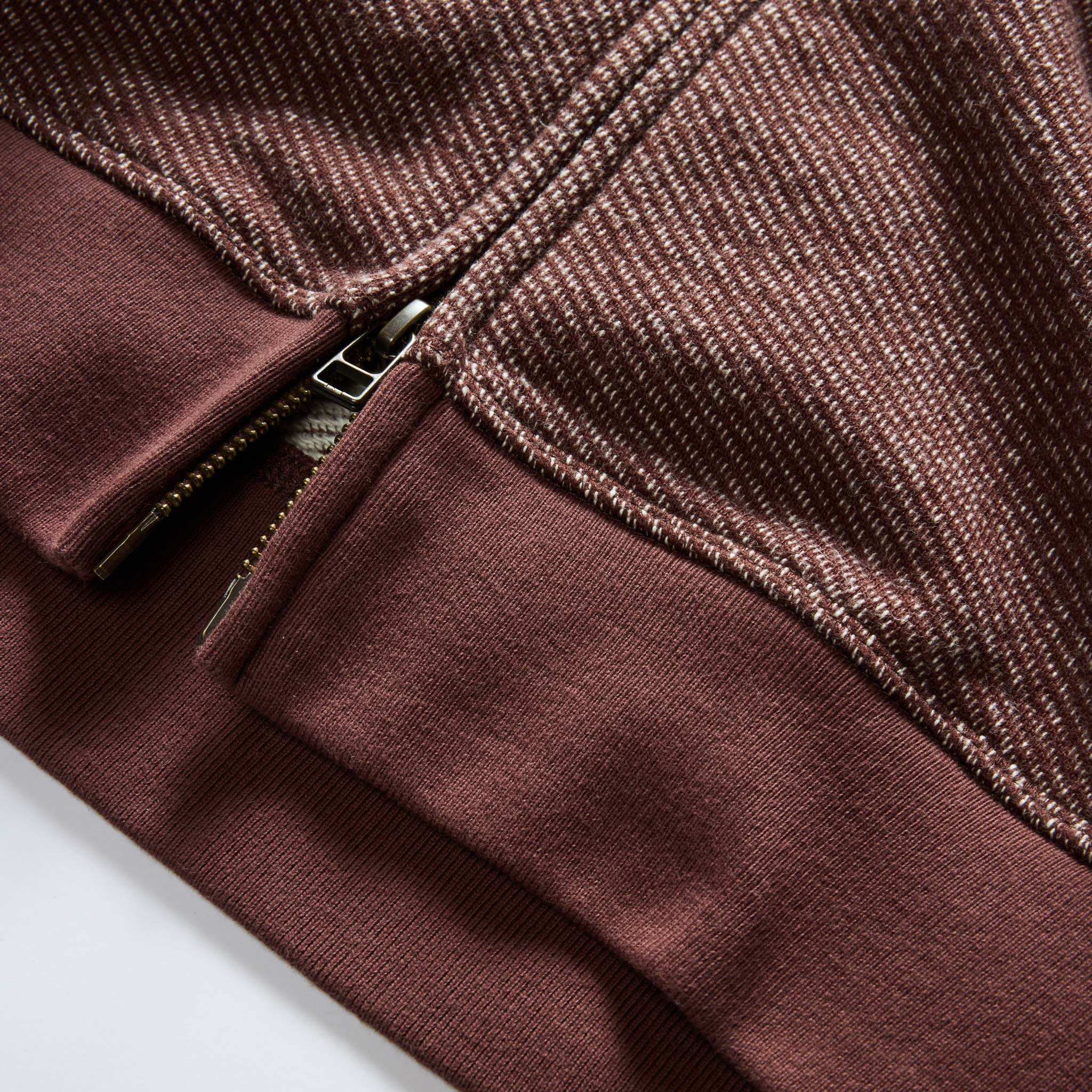 The Apres Zip Hoodie in Merlot French Terry Twill - Image 8