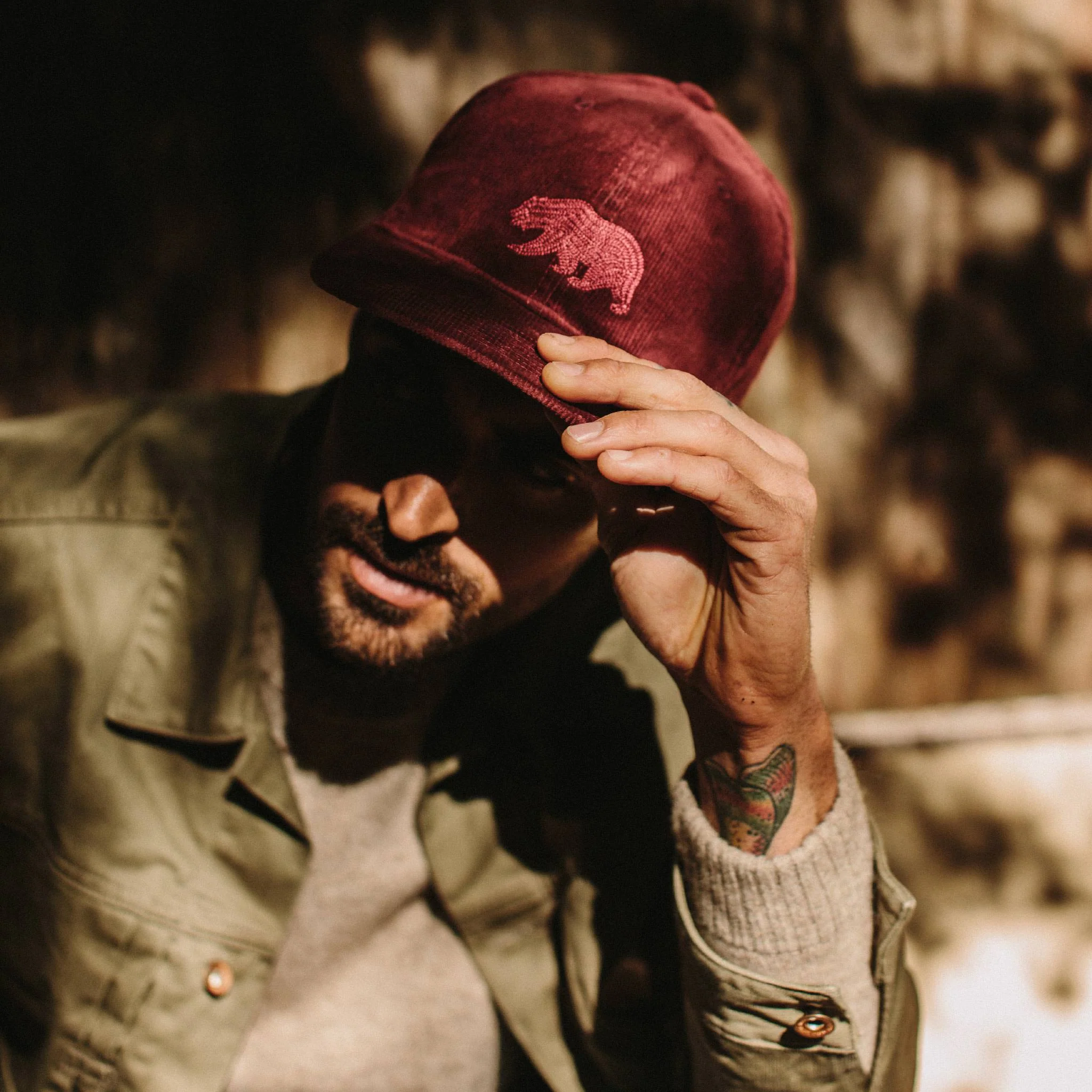 The Ball Cap in Burgundy Cord - Image 2