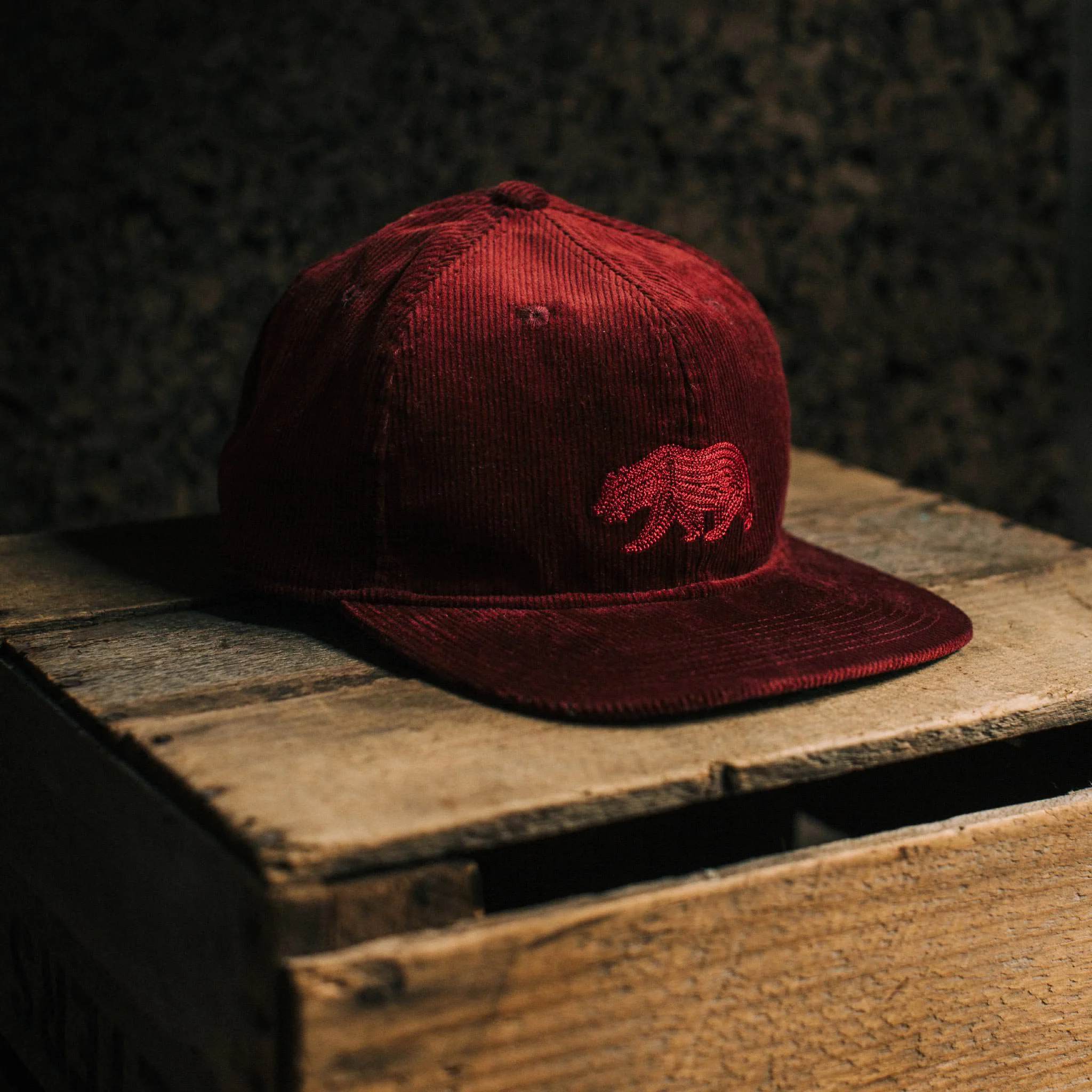The Ball Cap in Burgundy Cord - Image 4