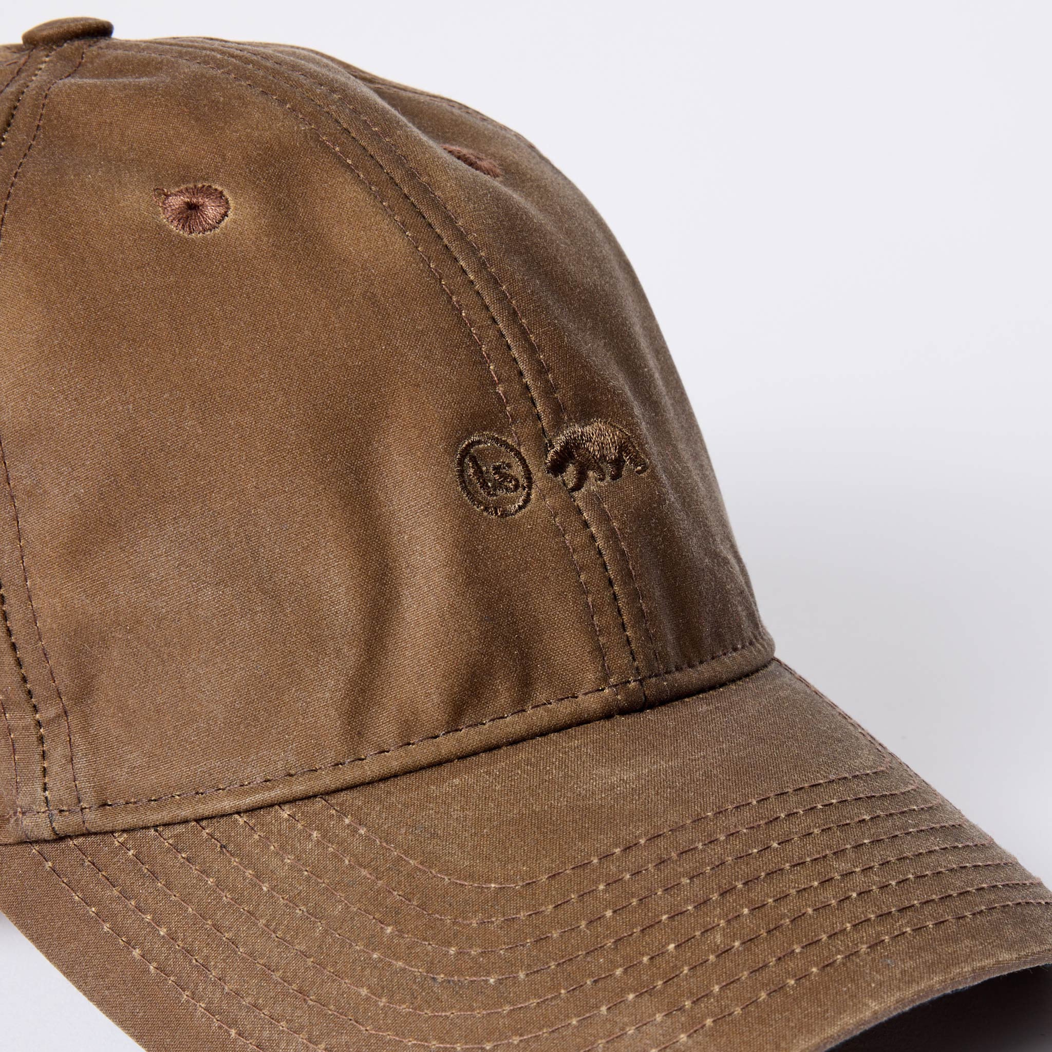 The Ball Cap in Dark Khaki Waxed Canvas - Image 7