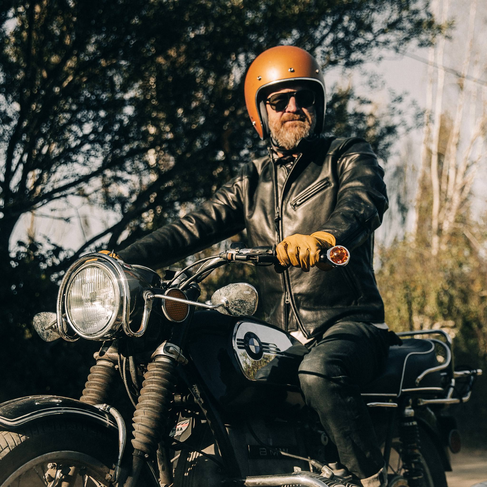 The Band Collar Moto Jacket in Black Steerhide - Image 2