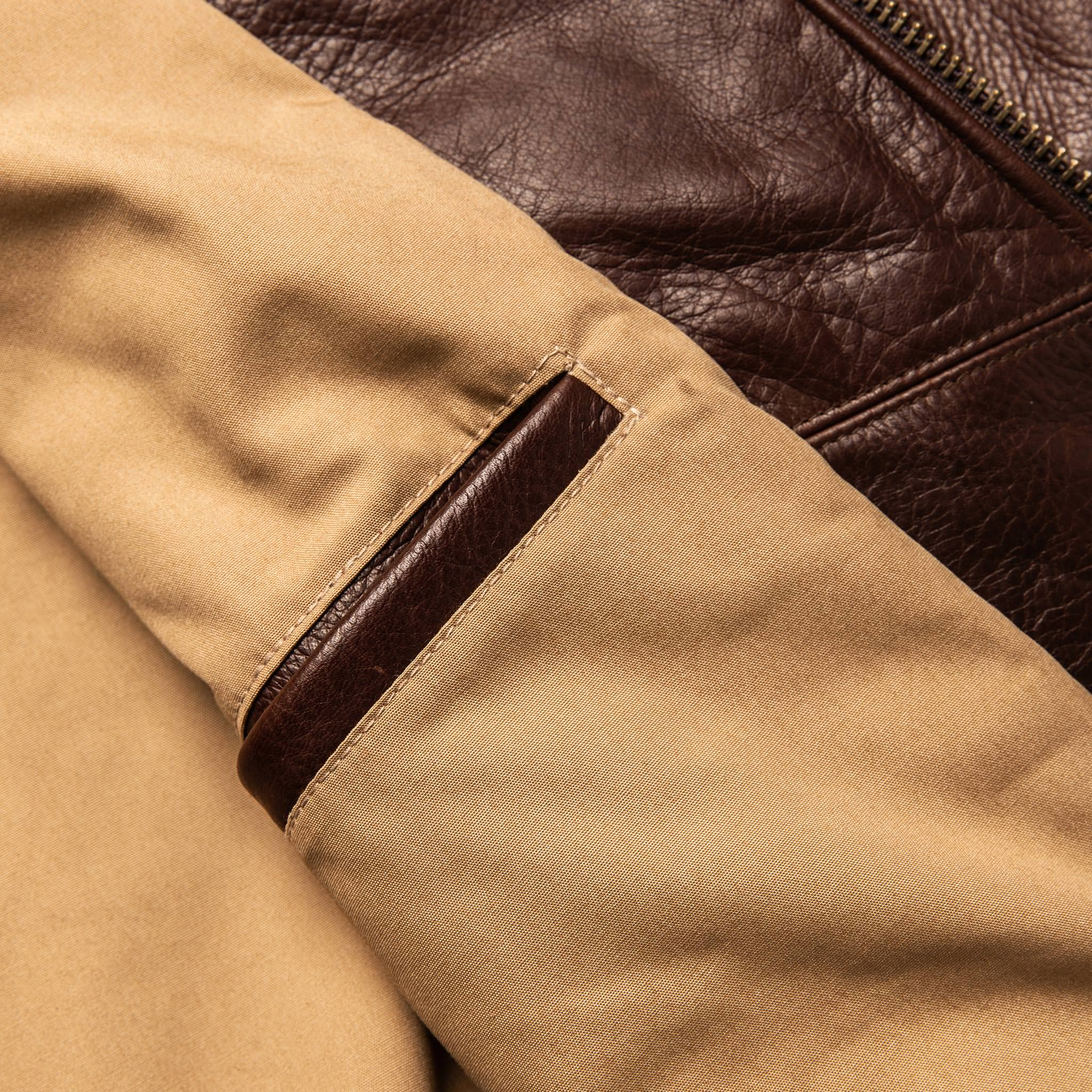 The Band Collar Moto Jacket in Espresso Steerhide - Image 12