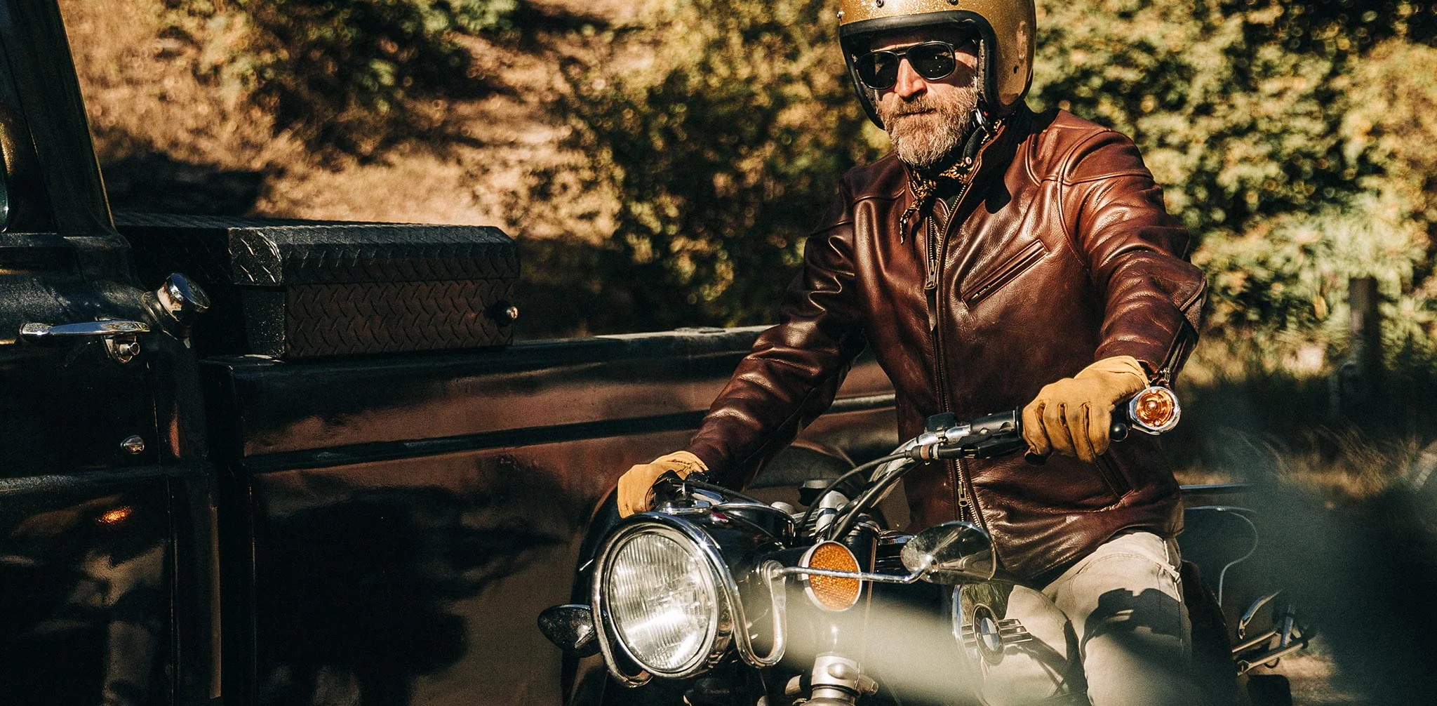 The Band Collar Moto Jacket in Espresso Steerhide - Image 14