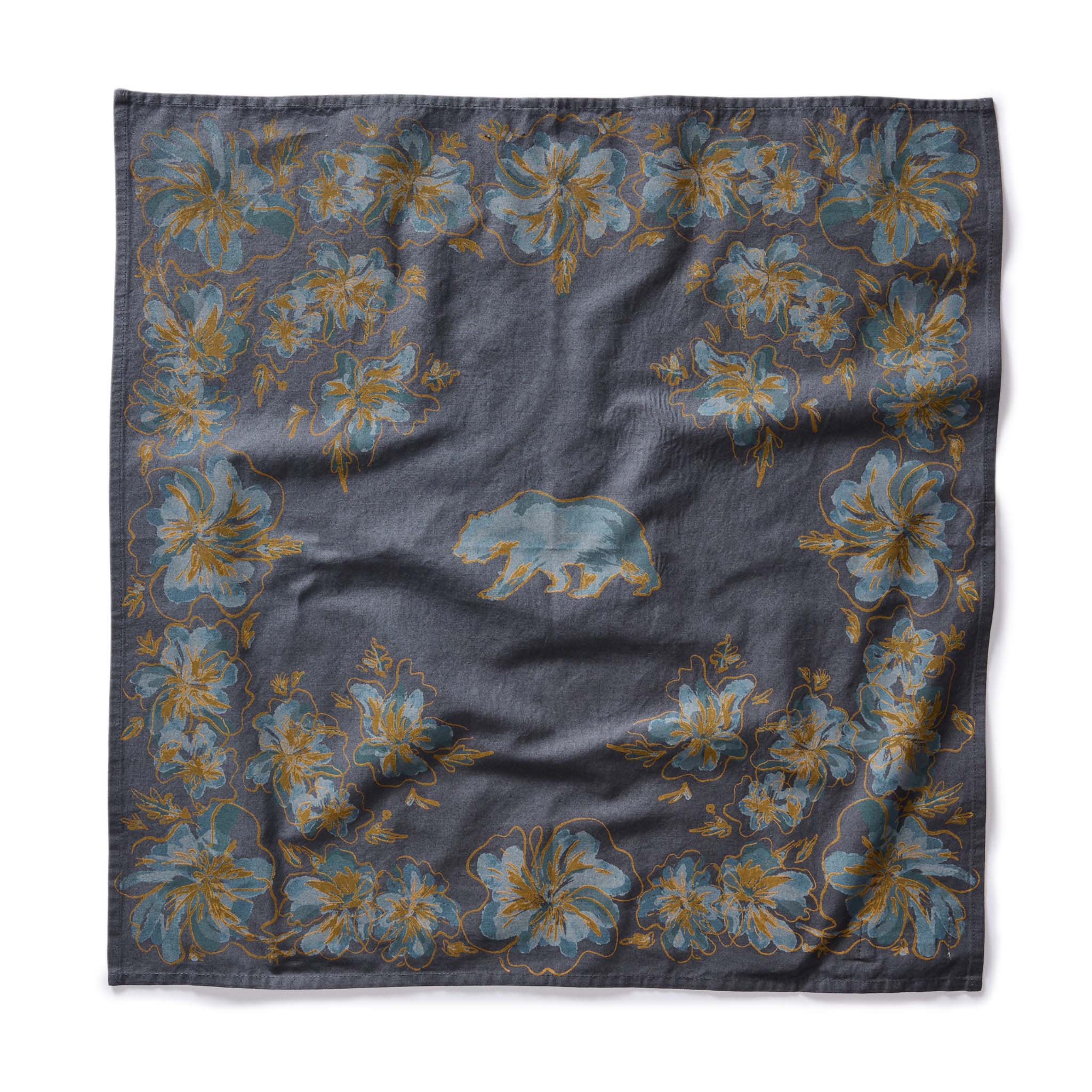 The Bandana in Dark Blue Floral - Image 5