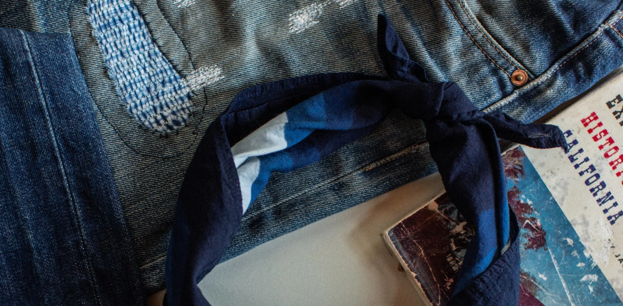 The Bandana in Natural Indigo Petal - Image 4