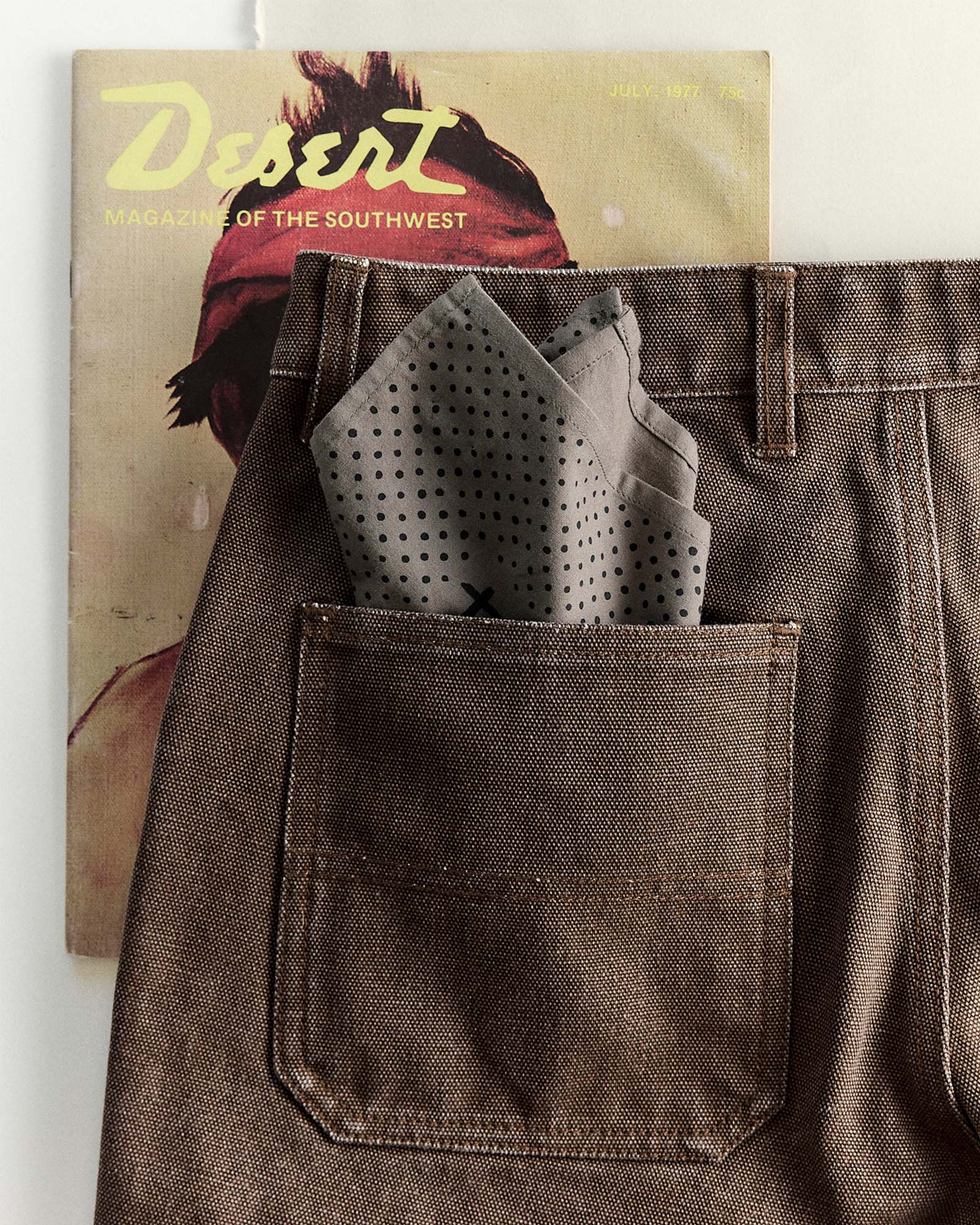 The Bandana in Smoked Olive Pindot - Image 3