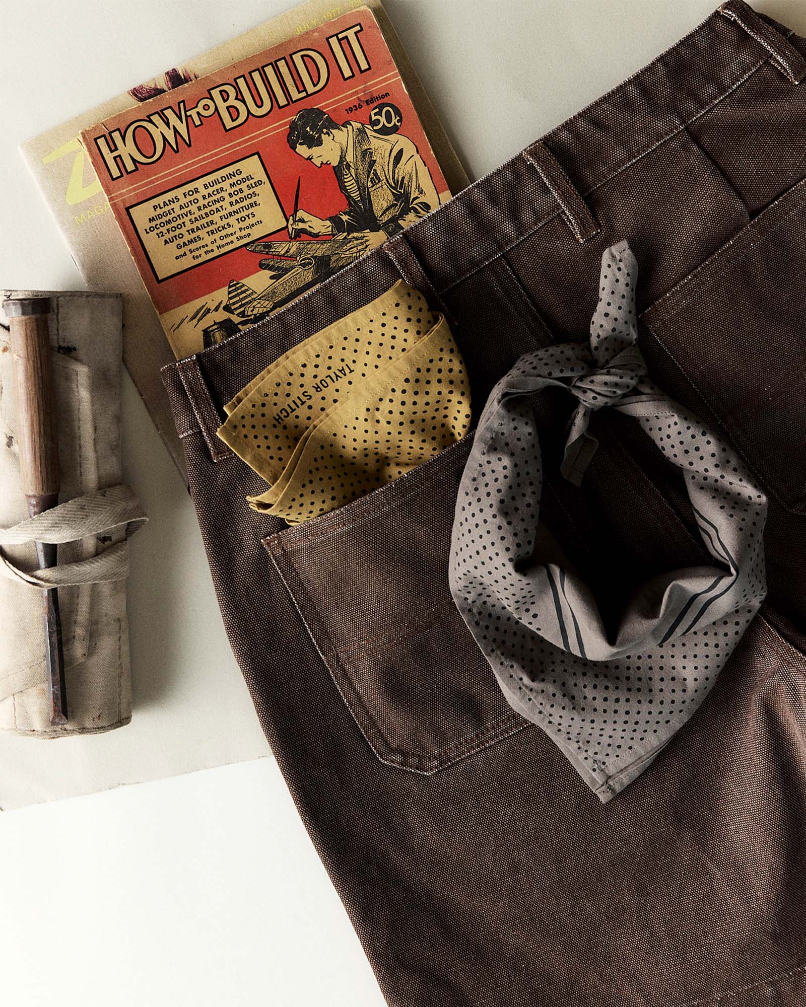 The Bandana in Smoked Olive Pindot - Image 4