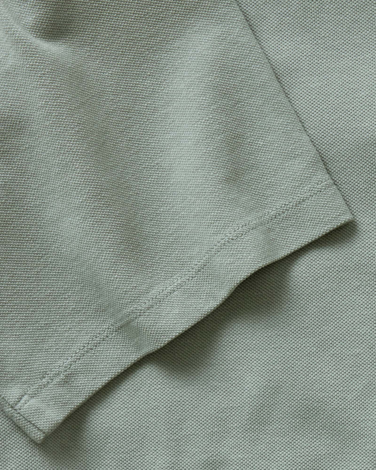 The Cotton Hemp Polo in Surf Green Pique - Image 6