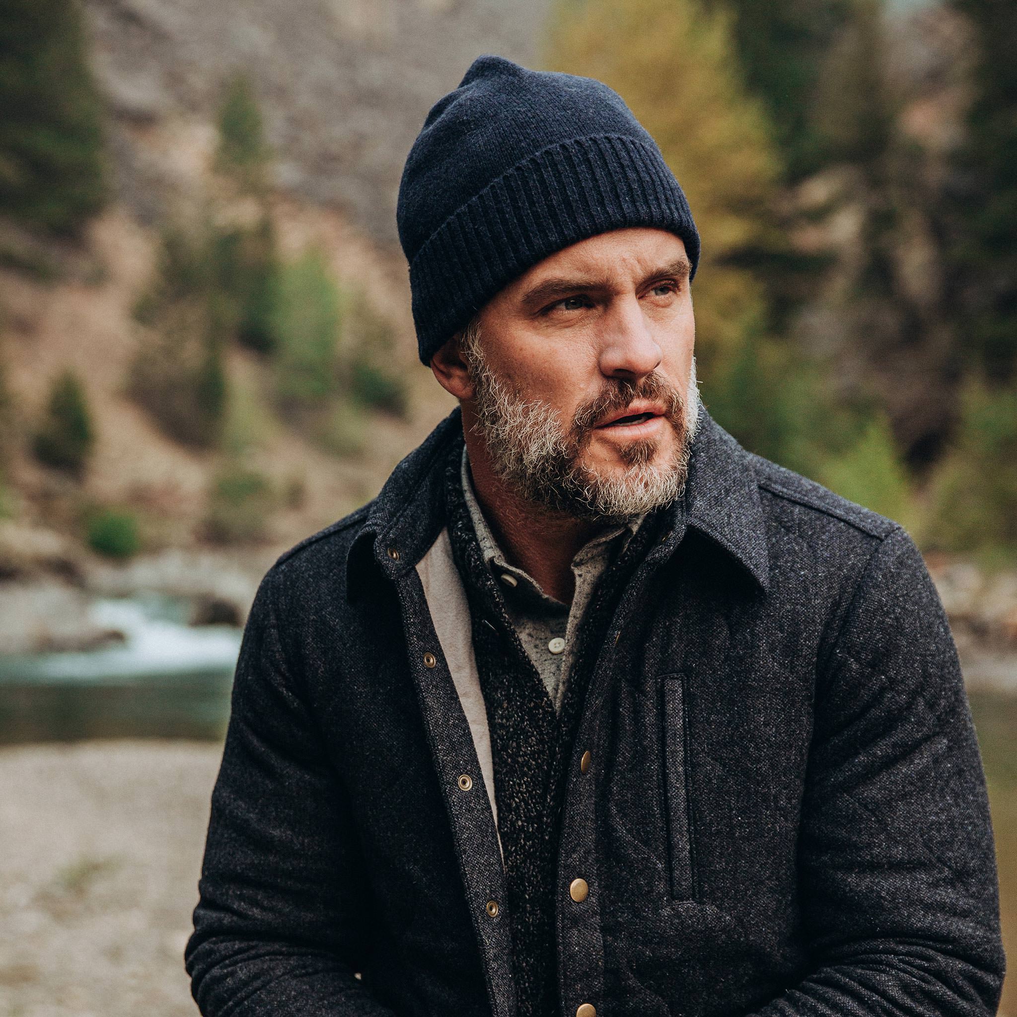 The Beanie in Navy Baby Yak - Image 2