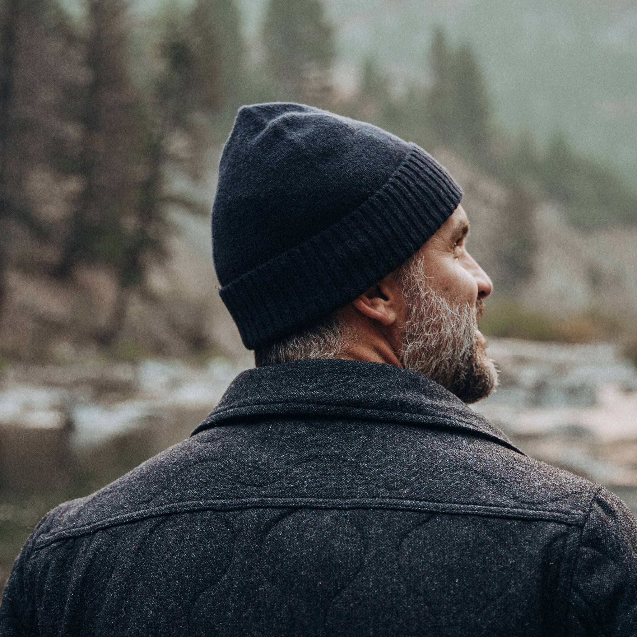 The Beanie in Navy Baby Yak - Image 4