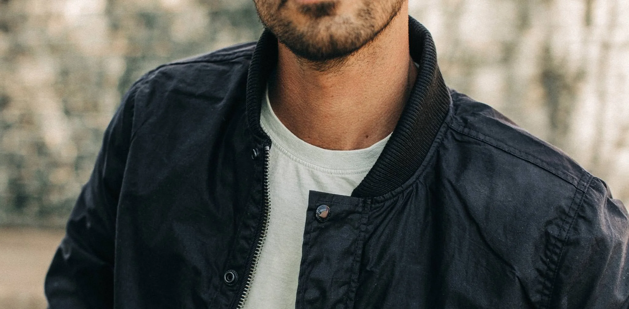 The Bomber Jacket in Waxed Navy - Image 11