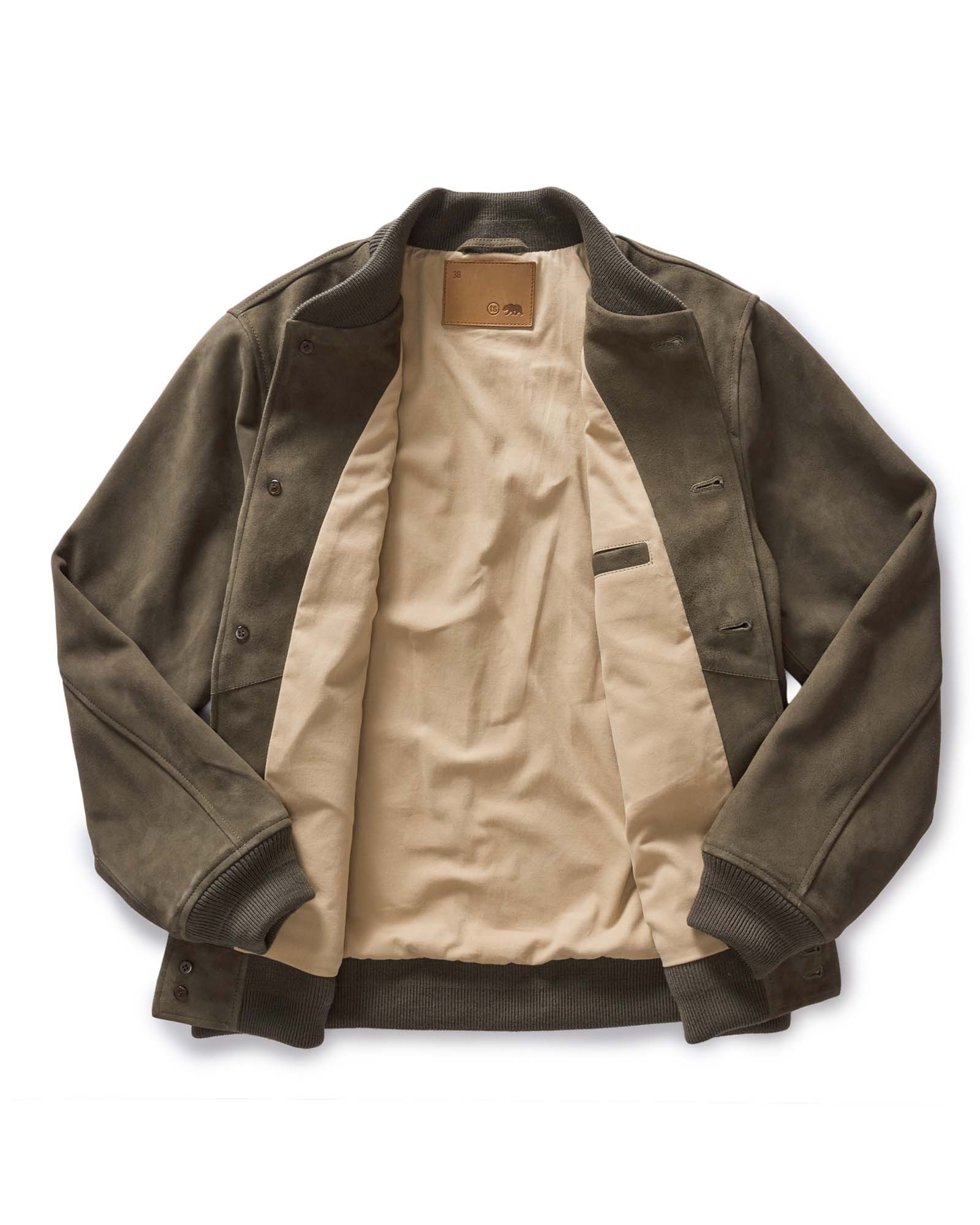 The Bomber Jacket in Army Suede - Image 9