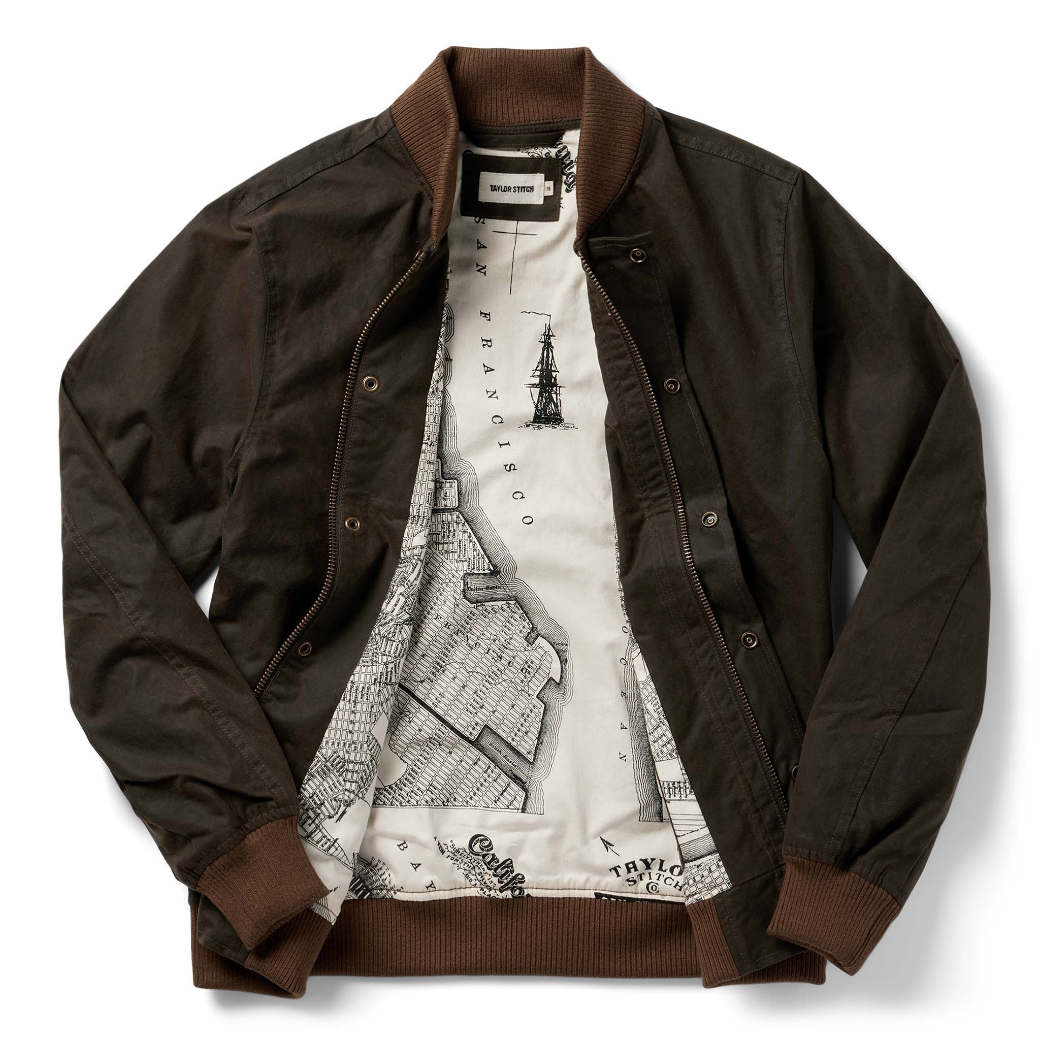 The Bomber Jacket in Bark EverWax - Image 8