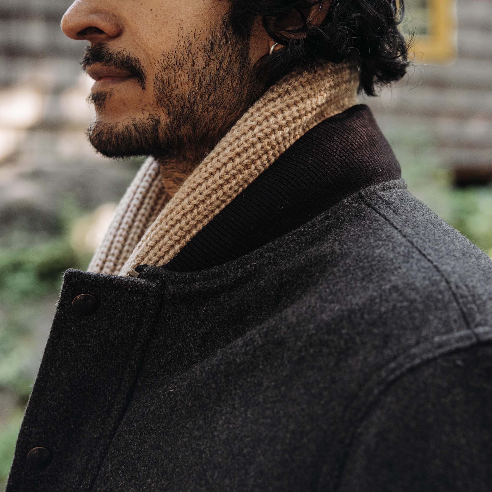 The Bomber Jacket in Espresso Marl Wool - Image 3
