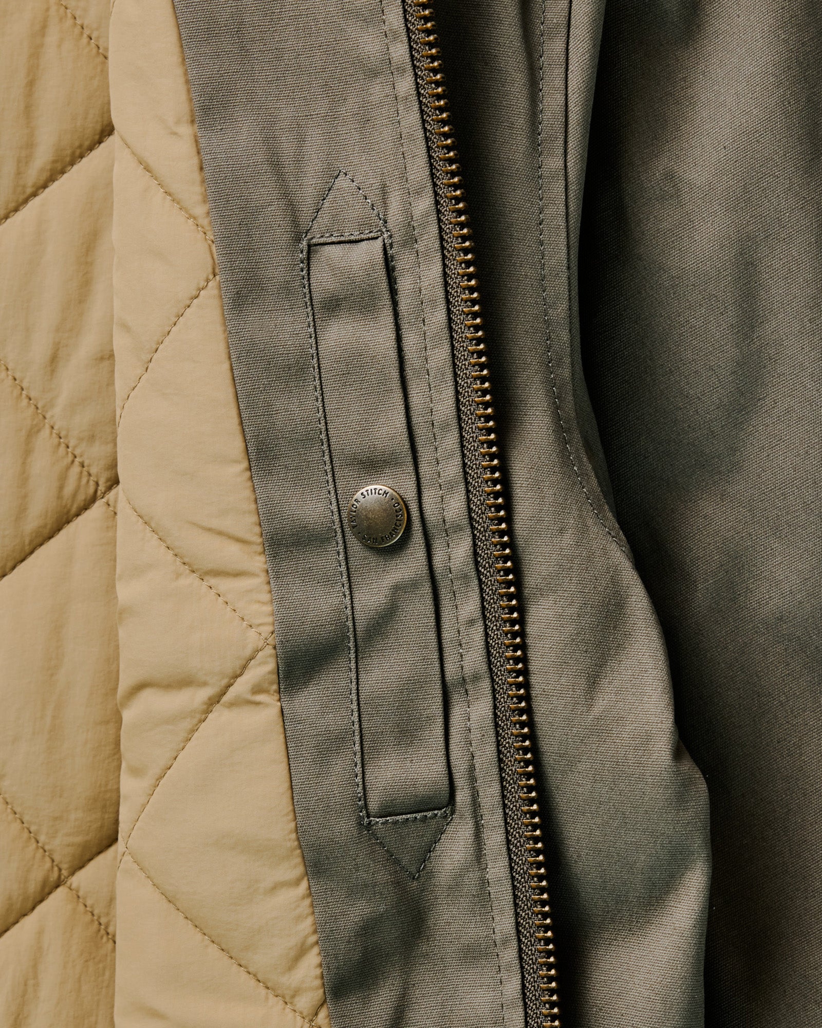 The Insulated Bomber Jacket in Fatigue Olive Dry Wax - Image 8