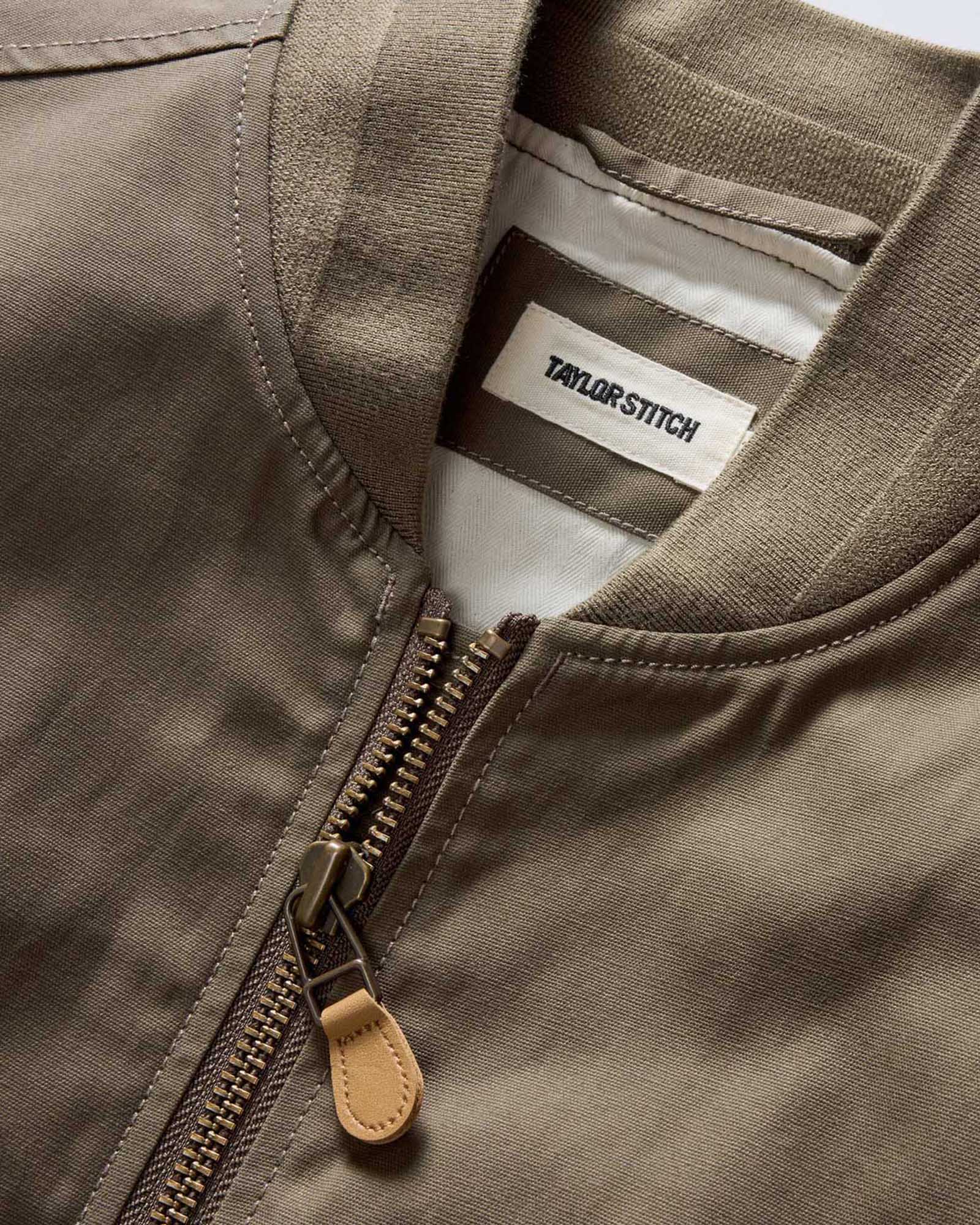 The Bomber Jacket in Fatigue Olive Dry Wax - Image 7