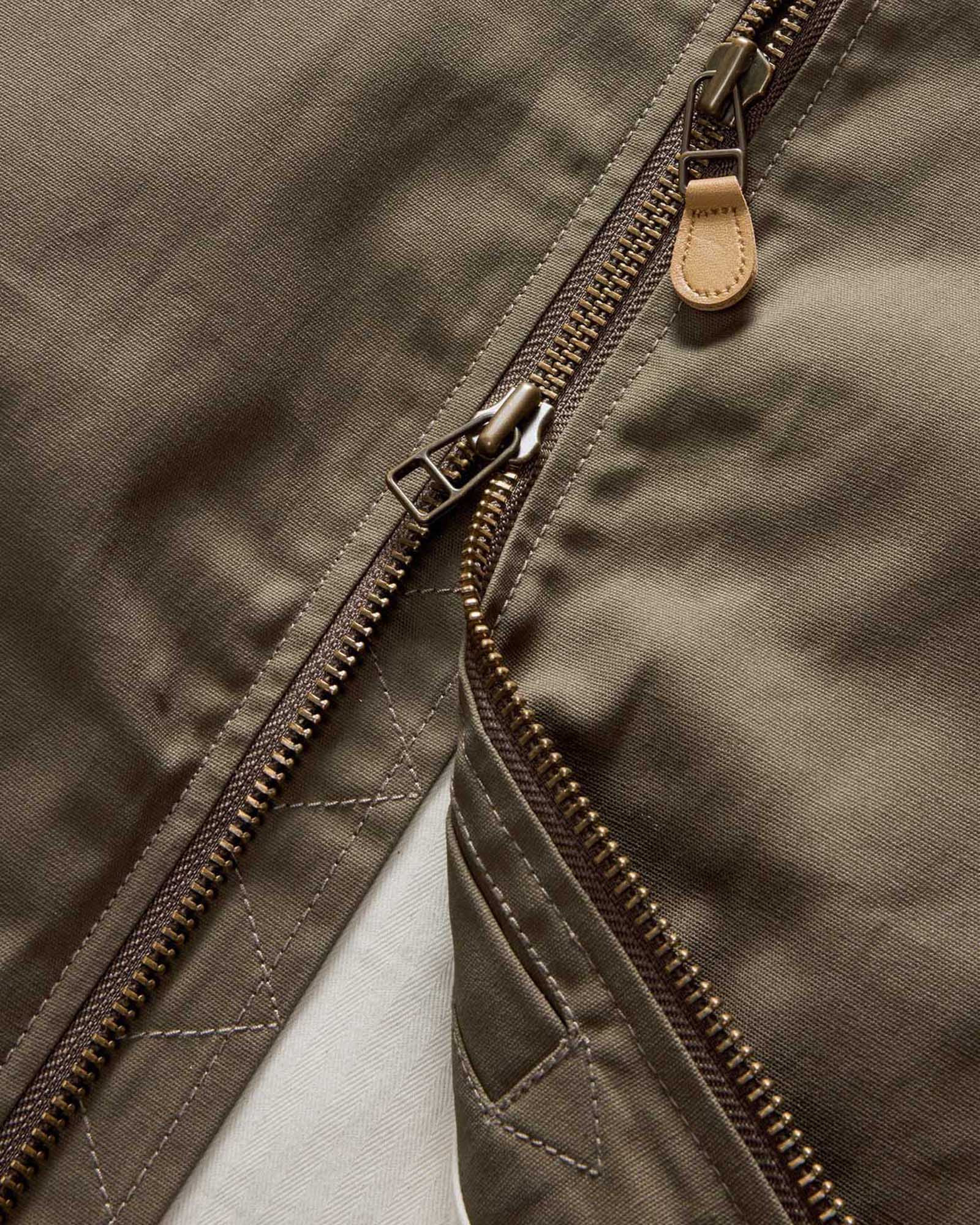 The Bomber Jacket in Fatigue Olive Dry Wax - Image 8
