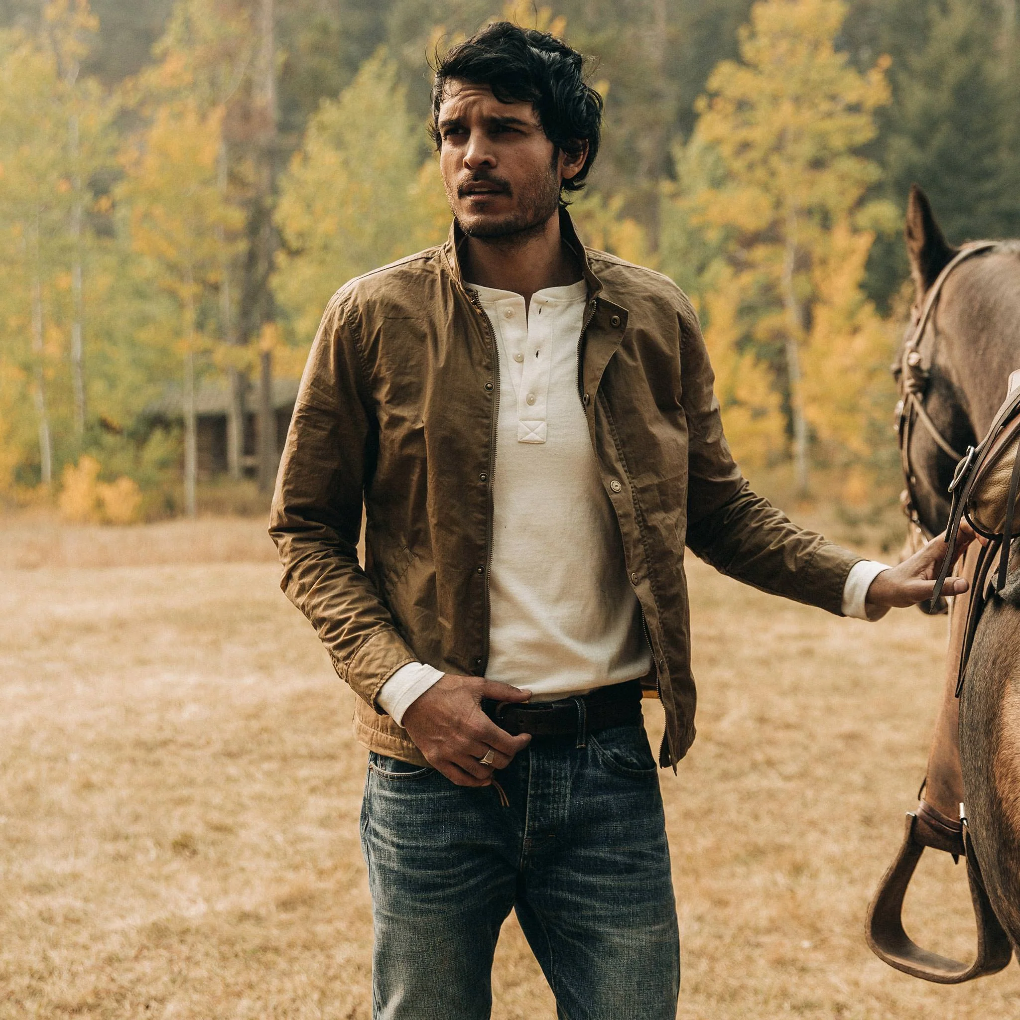 The Bomber Jacket in Field Tan Wax Canvas - Image 2