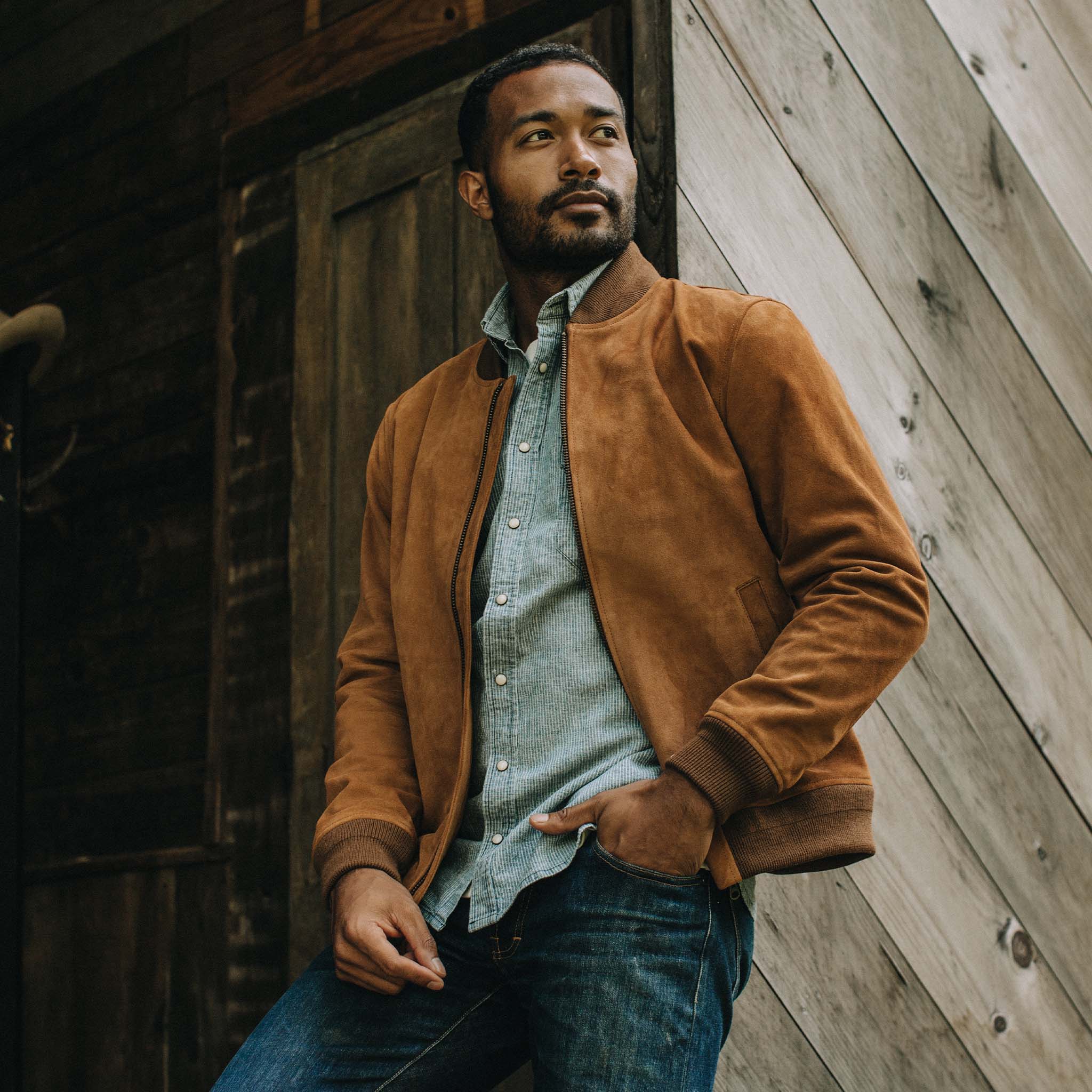 The Bomber Jacket in Sierra Suede - Image 2