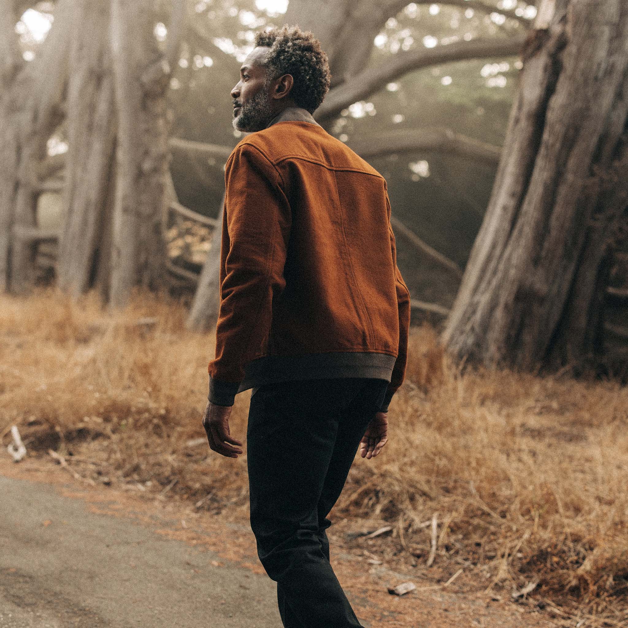 The Bomber Jacket in Tarnished Copper Moleskin - Image 4